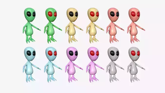 12 Cute Aliens A Collection - Simple - Character Design  12 Cute Aliens A Collection - Simple - Character Design