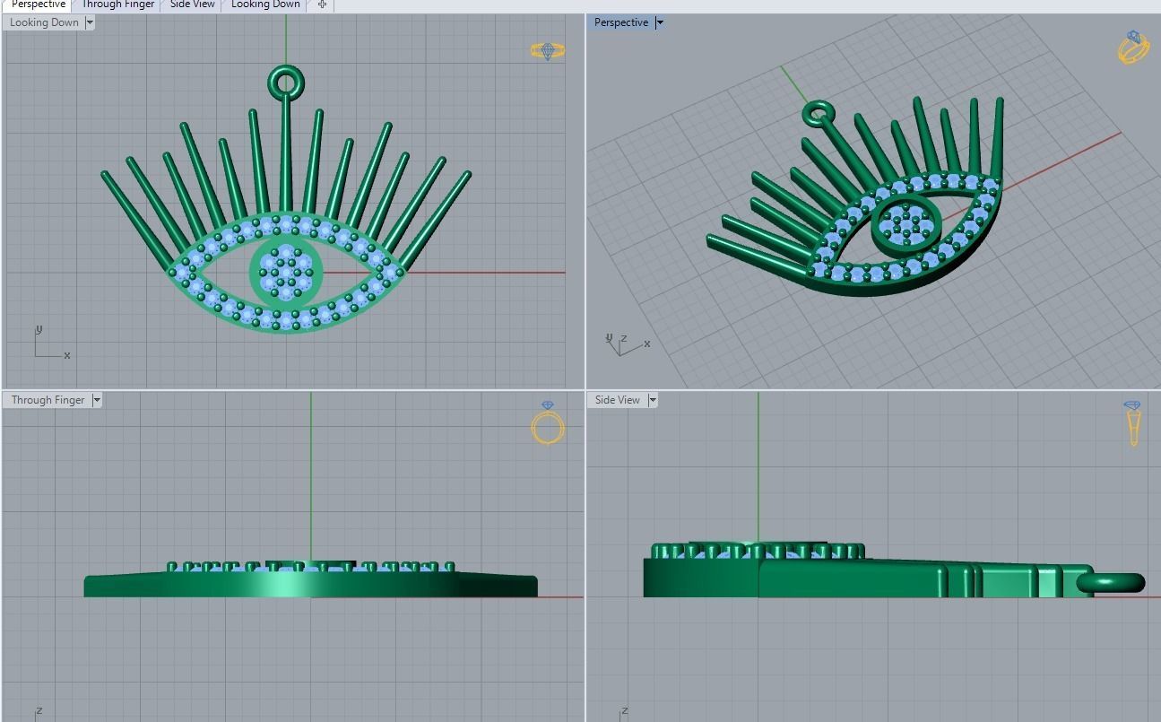 pendant 3D print model_3