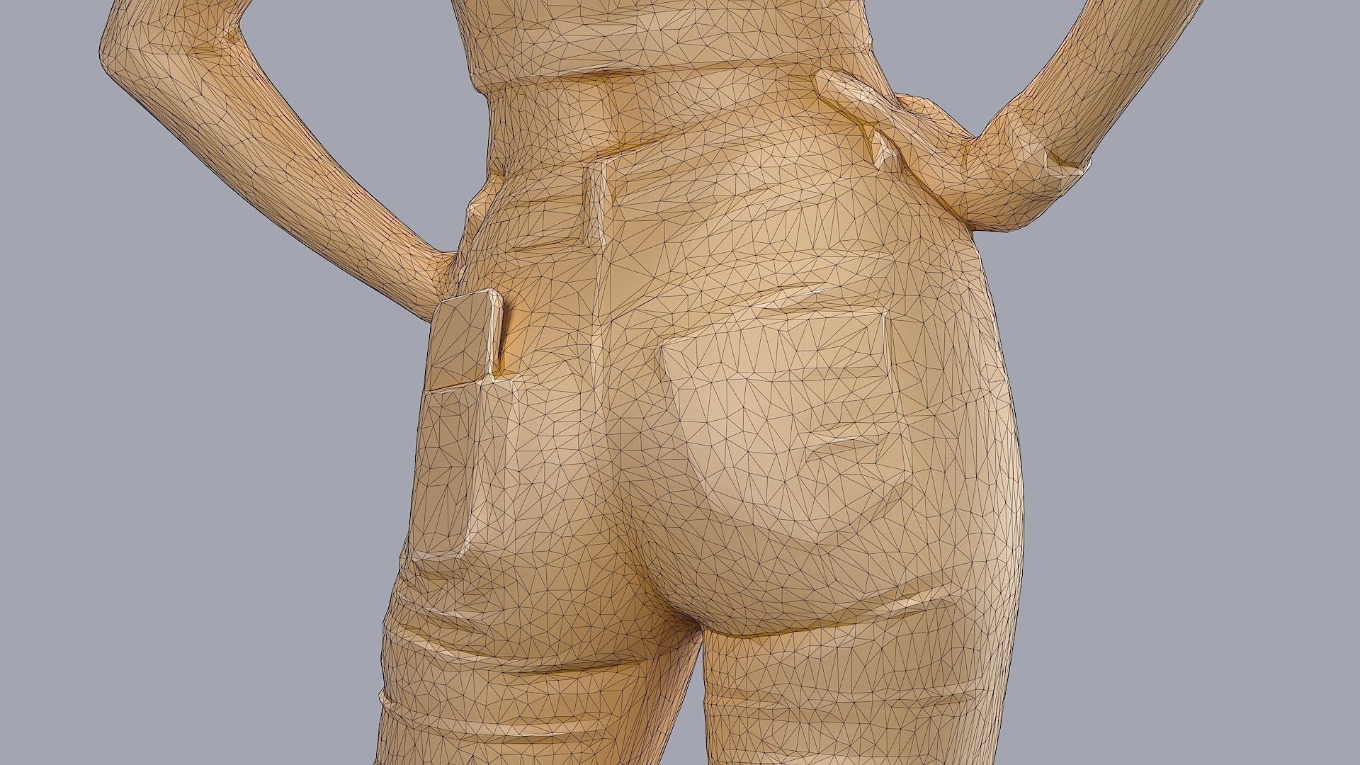 Slightly Tense Girl with Smartwatch and Smartphone 3D model_13