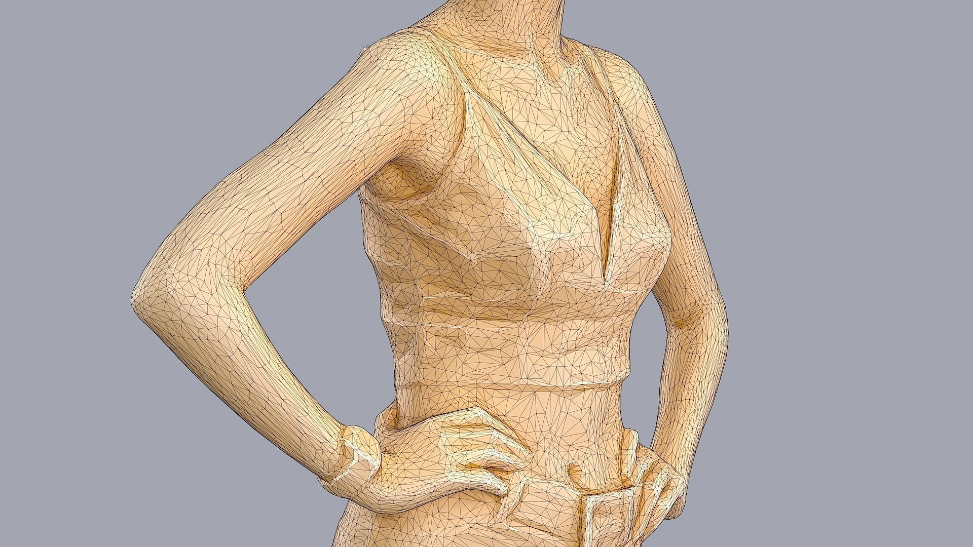 Slightly Tense Girl with Smartwatch and Smartphone 3D model_11