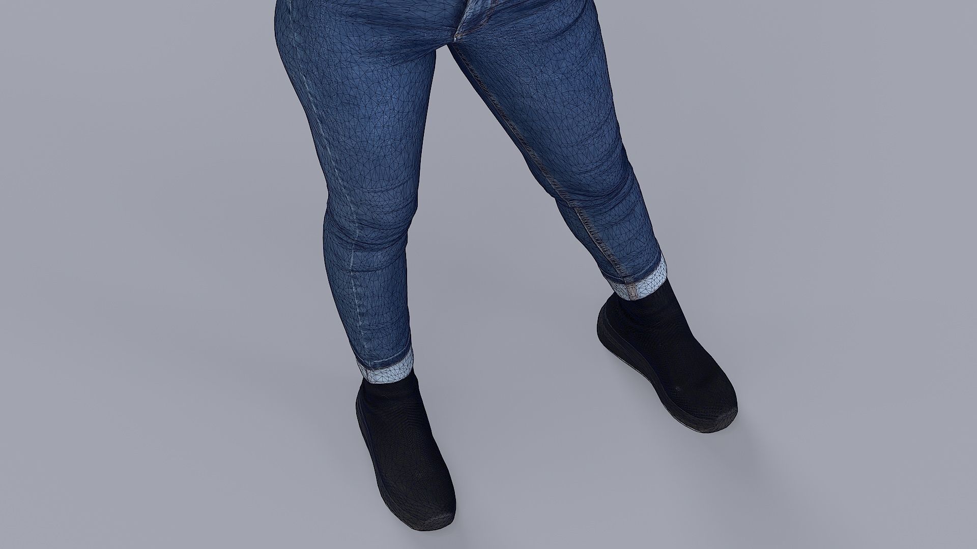 Slightly Tense Girl with Smartwatch and Smartphone 3D model_14