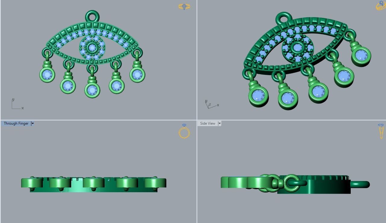 pendant 3D print model_3