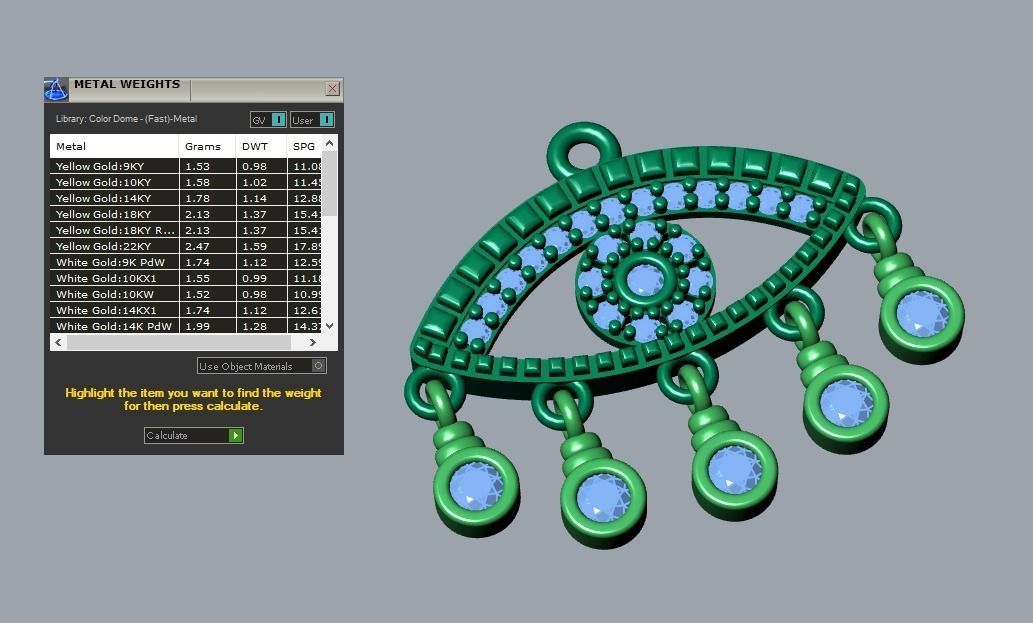 pendant 3D print model_4