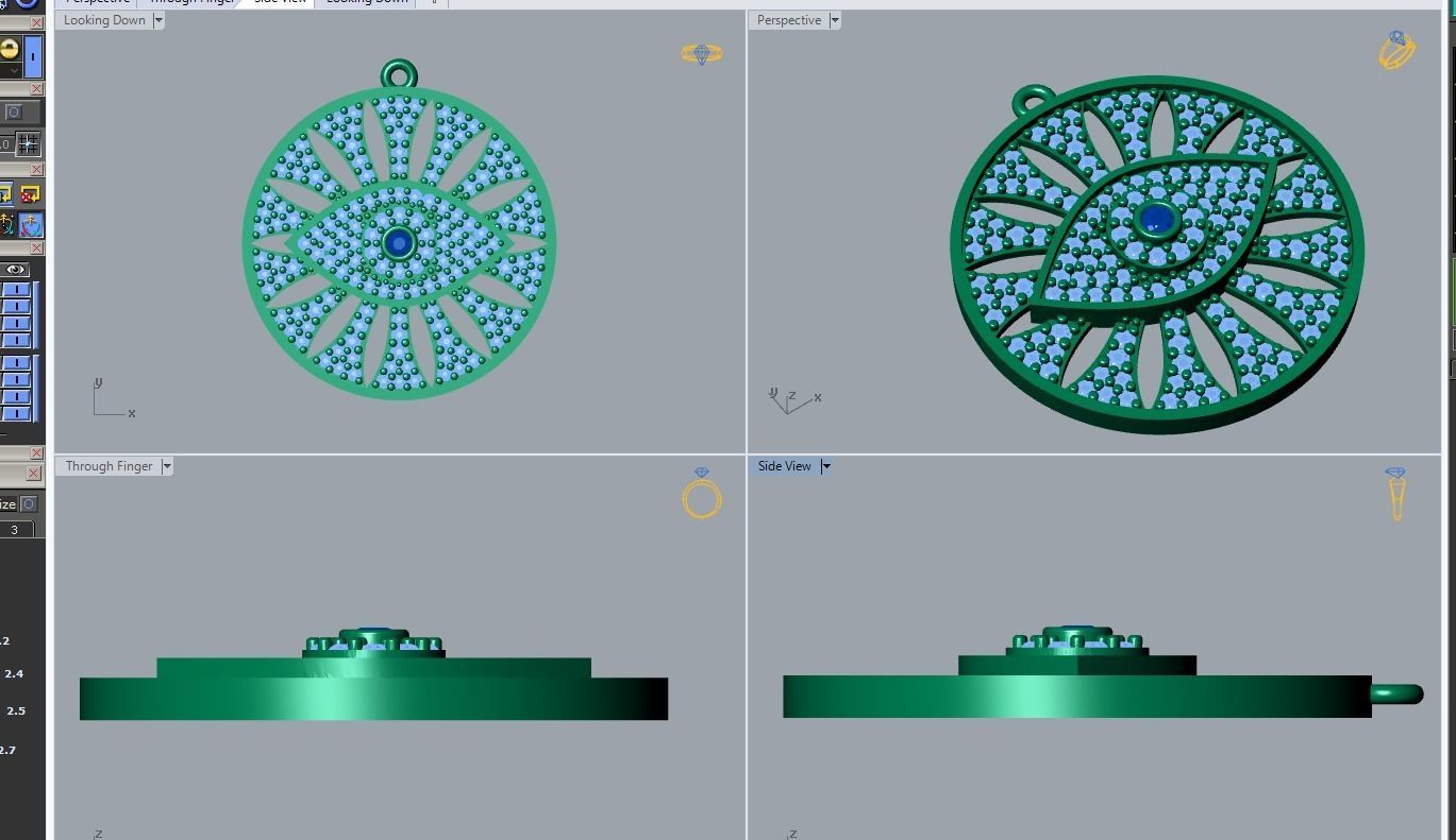 pendant 3D print model_3