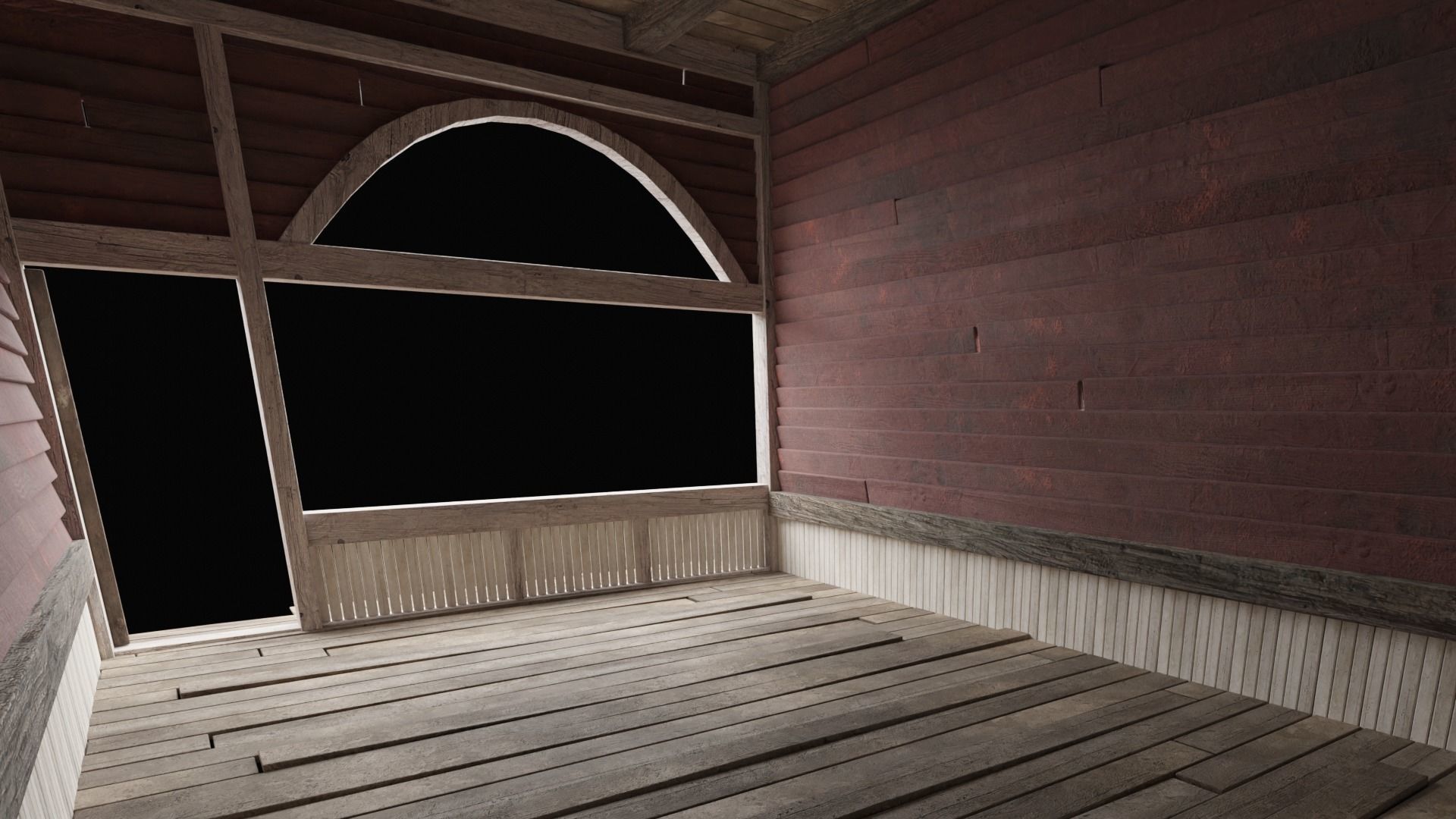 WILD WEST WESTERN HOUSE HUT COTTAGE CABIN BUILDING COLLECTION Low-poly 3D model_23