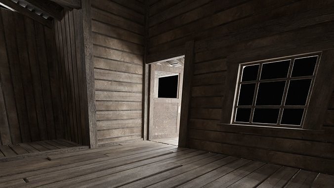 WILD WEST WESTERN HOUSE HUT COTTAGE CABIN BUILDING COLLECTION Low-poly 3D model 6