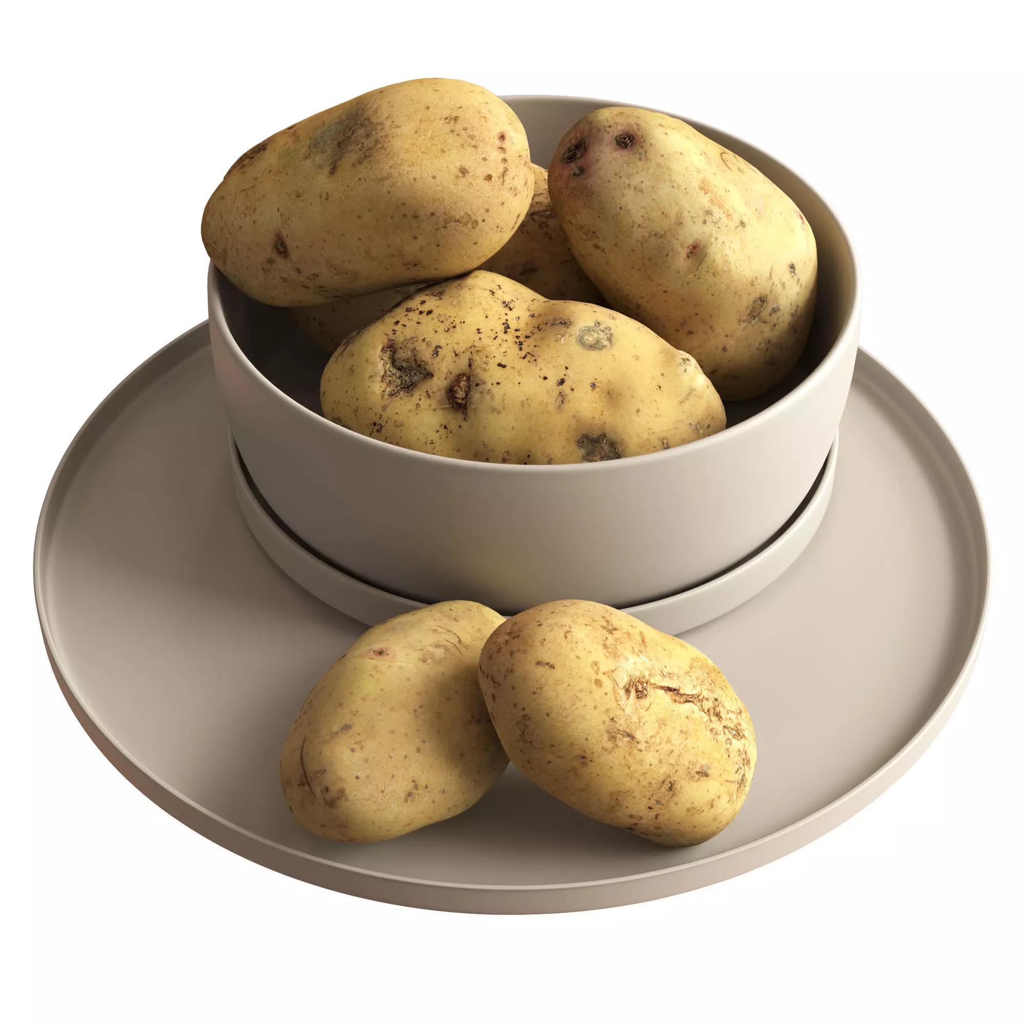 Potato 01 Low-poly 3D model_0