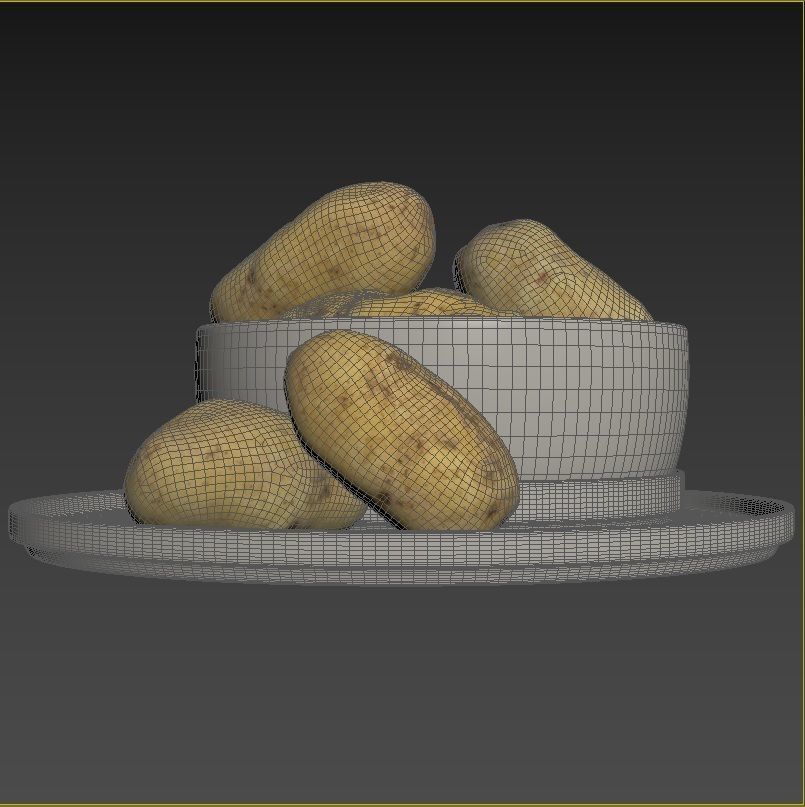 Potato 01 Low-poly 3D model_9