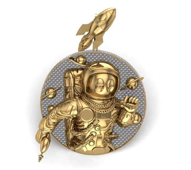 Astronot Pendant 3D print model_1