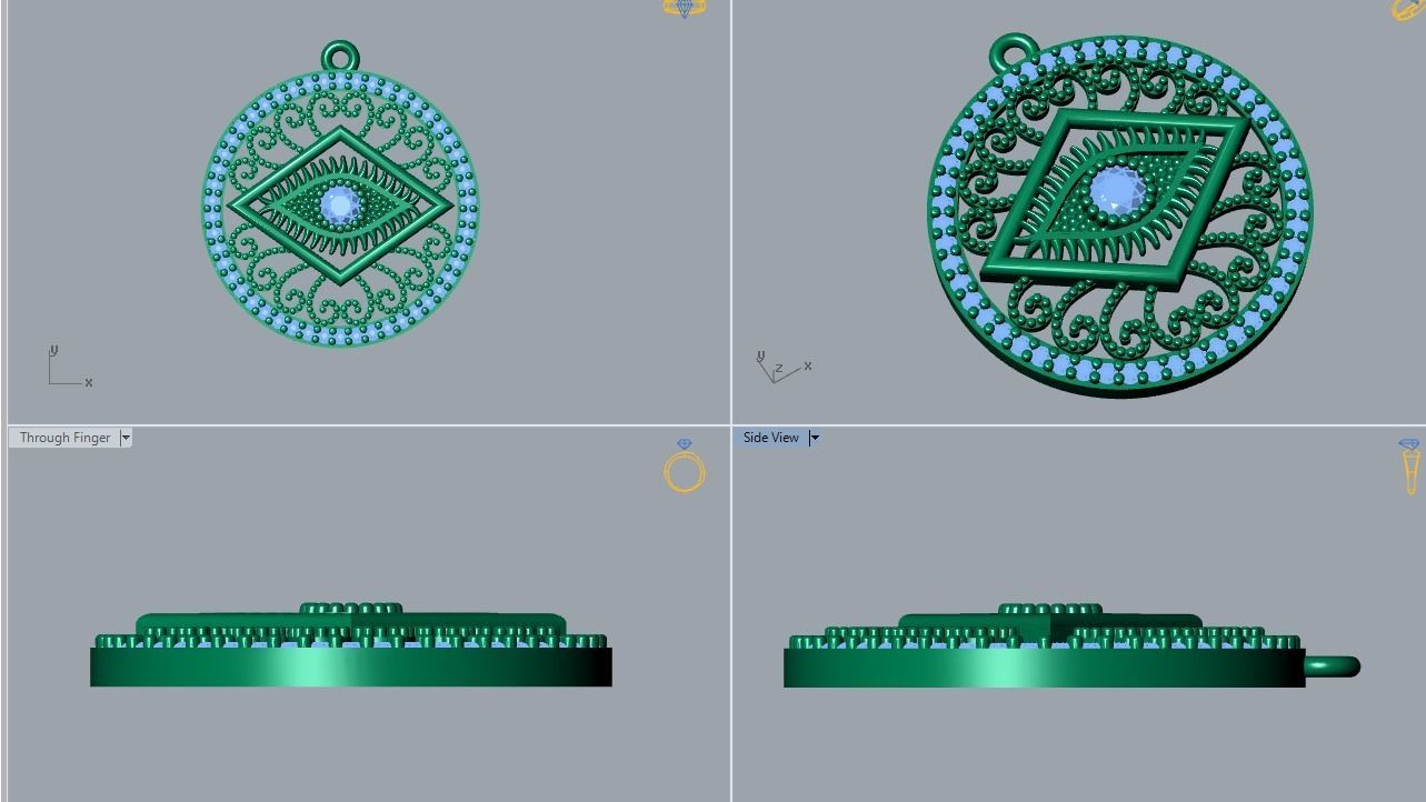 pendant 3D print model_3