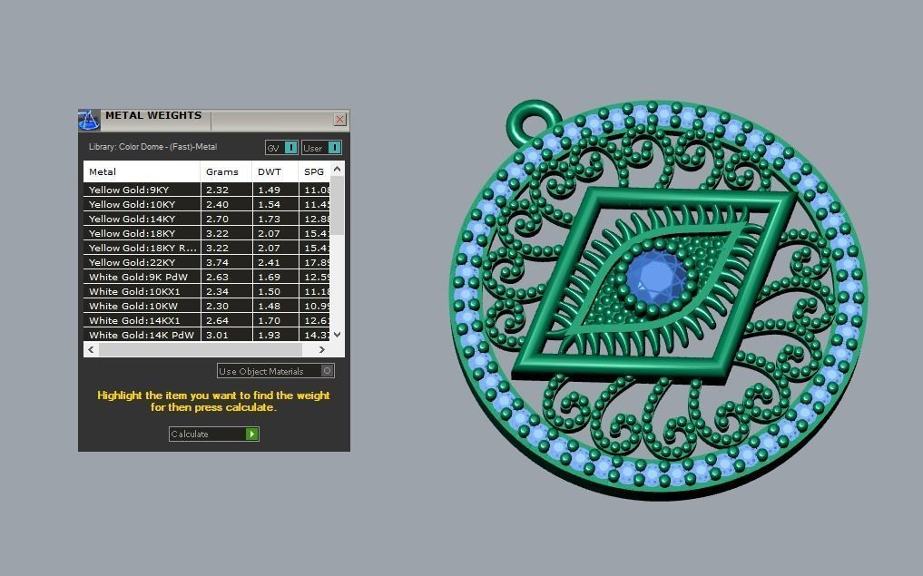 pendant 3D print model_4