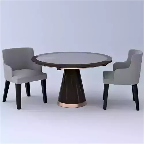 Table and chair Free 3D model