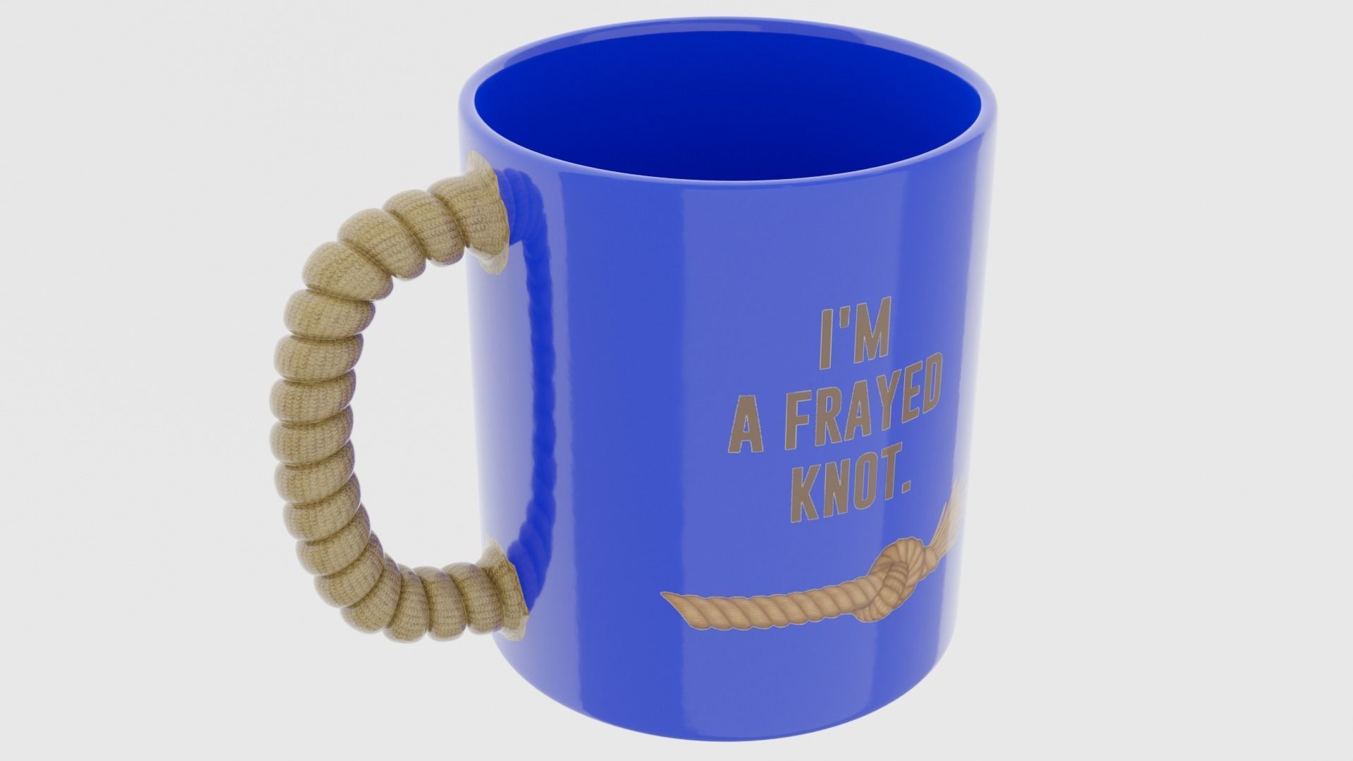 Coffee Cup Rope Joke 3D model_2