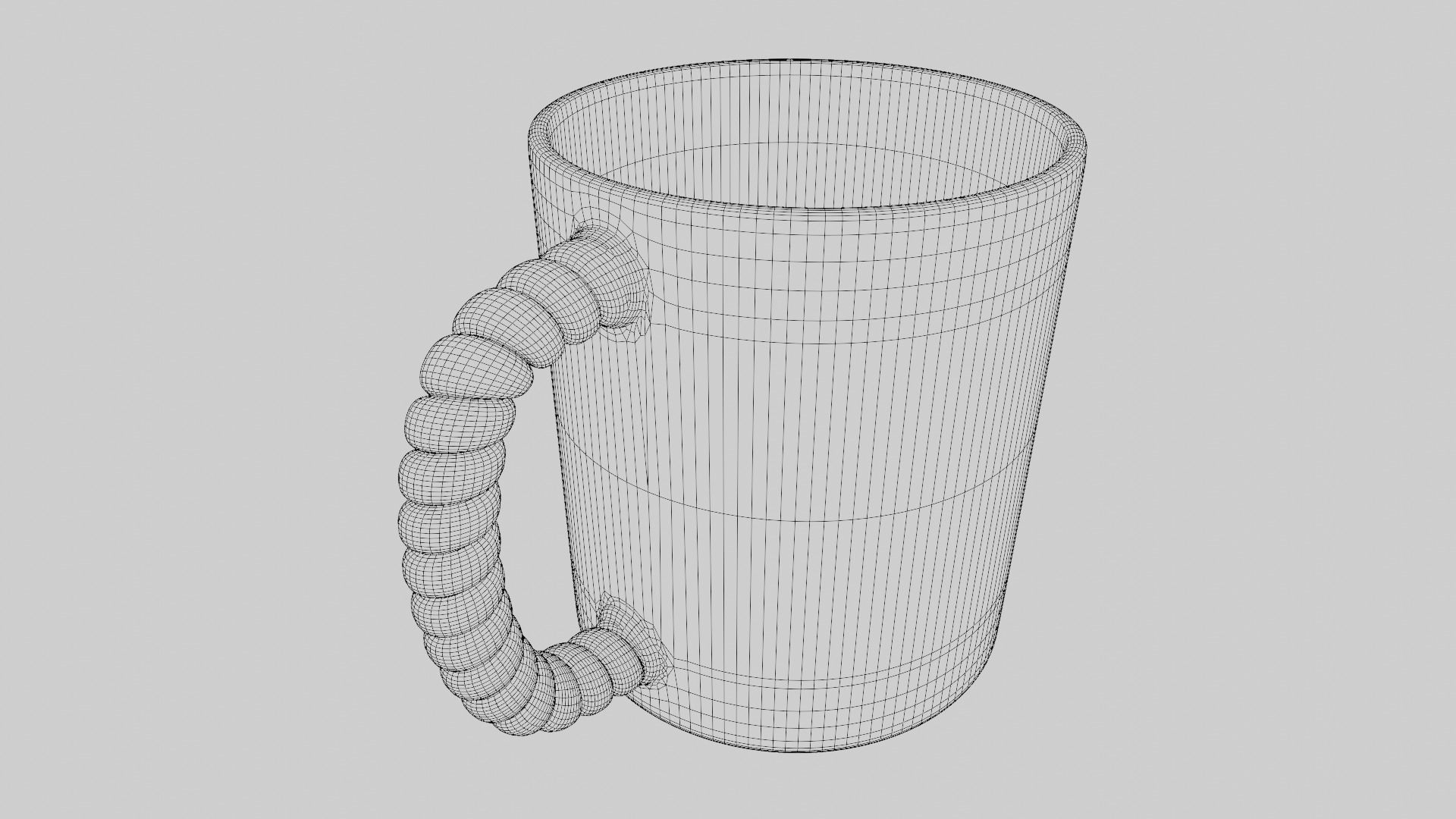 Coffee Cup Rope Joke 3D model_5