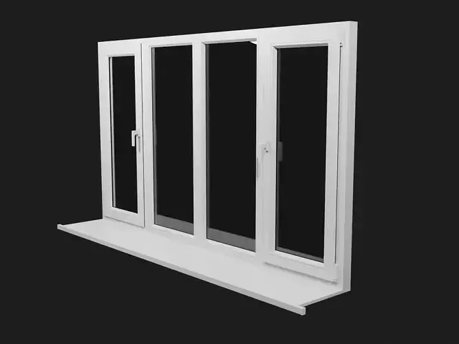 Plastic Window Low-poly 3D model