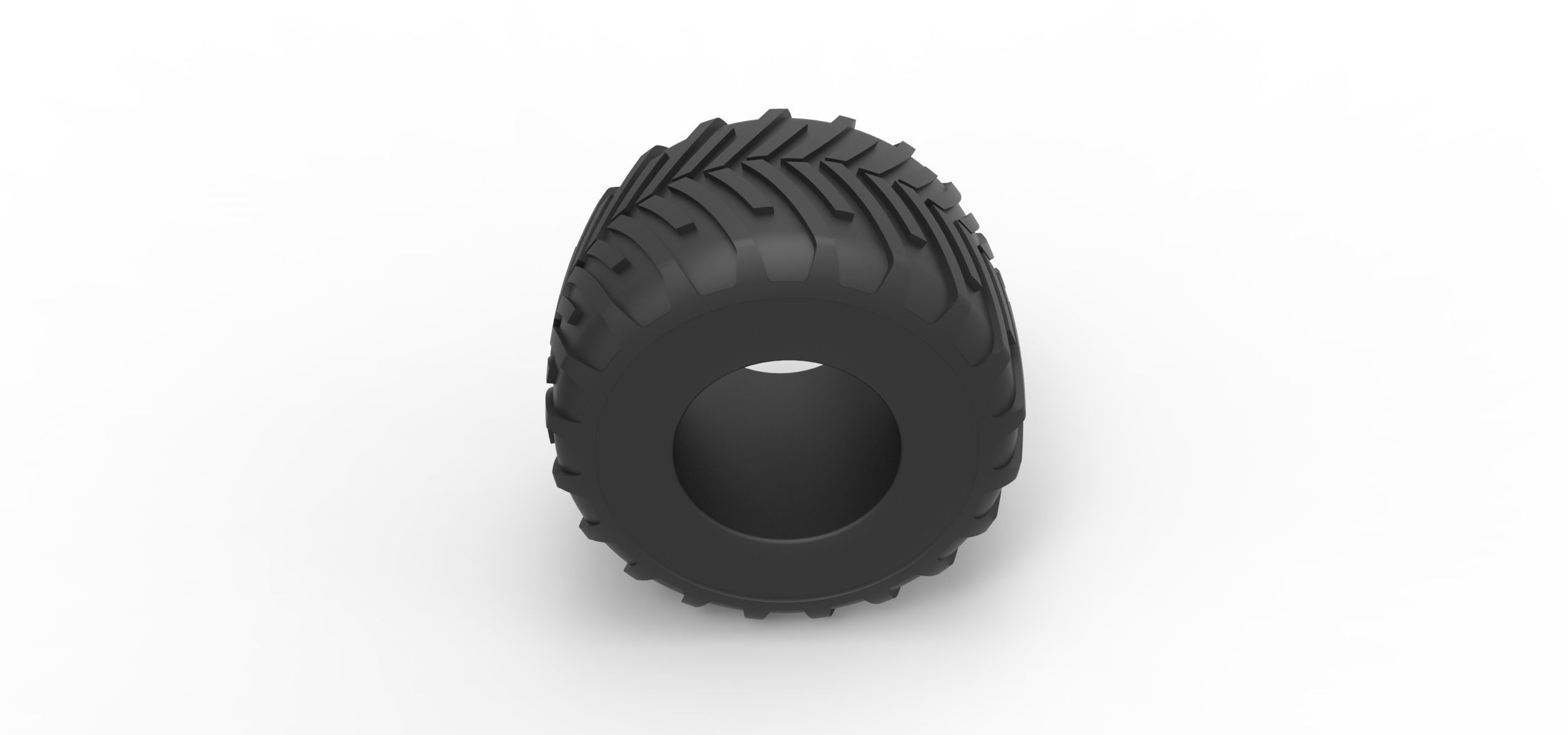 Monster Jam tire 23 Scale 1 to 25 3D print model_5