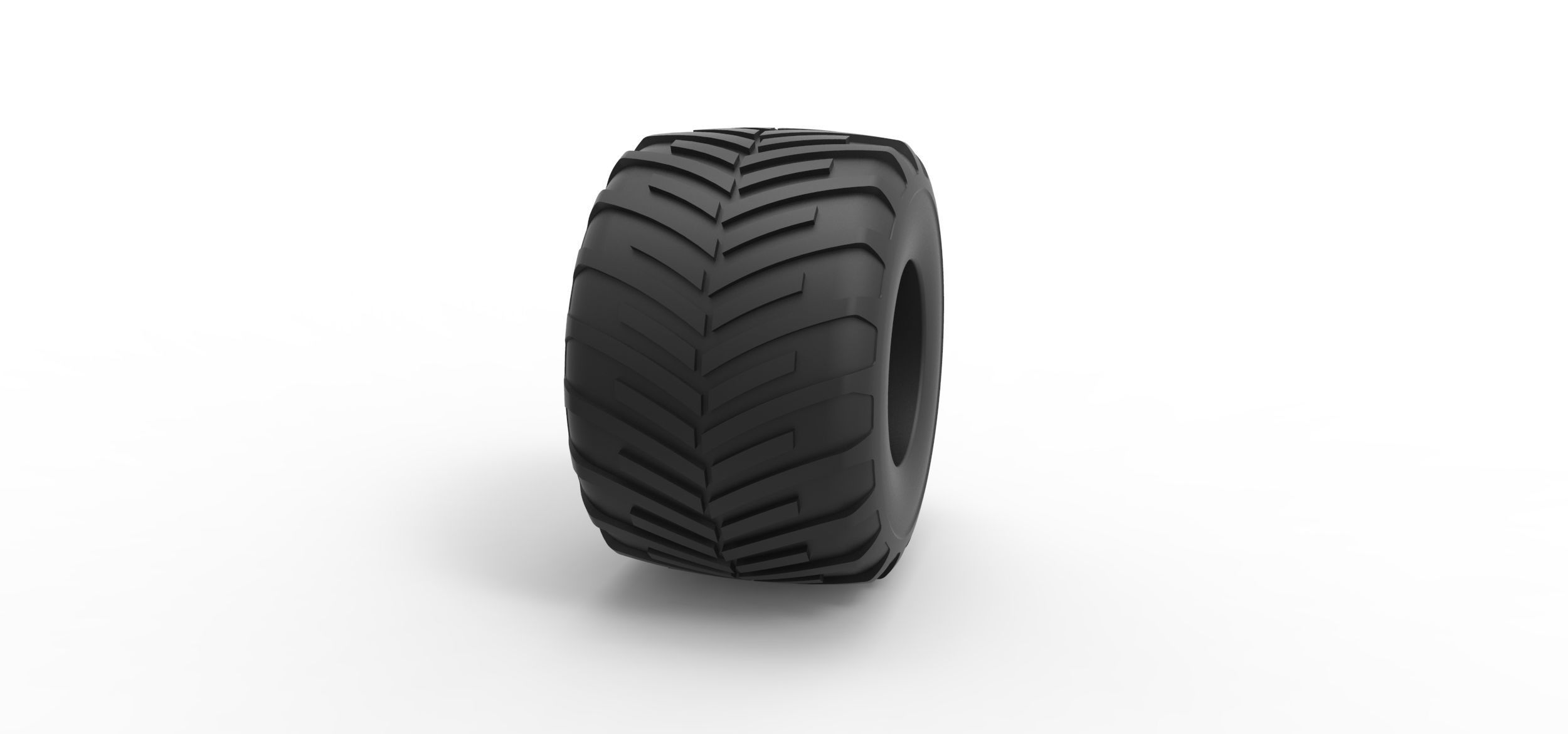 Monster Jam tire 23 Scale 1 to 25 3D print model_2