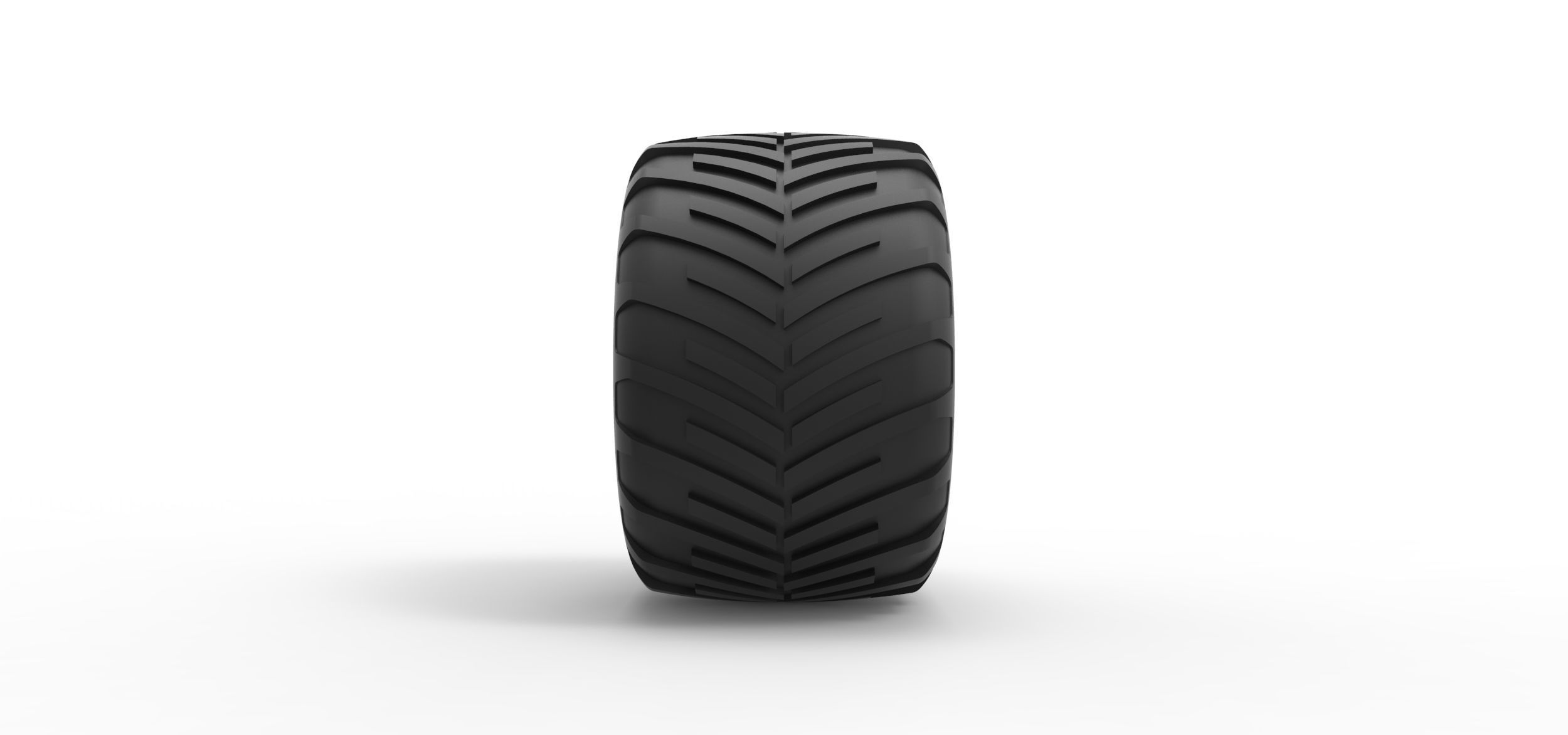 Monster Jam tire 23 Scale 1 to 25 3D print model_3