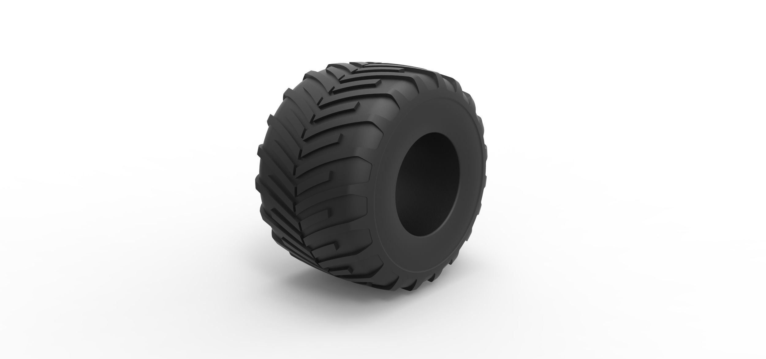Monster Jam tire 23 Scale 1 to 25 3D print model_1