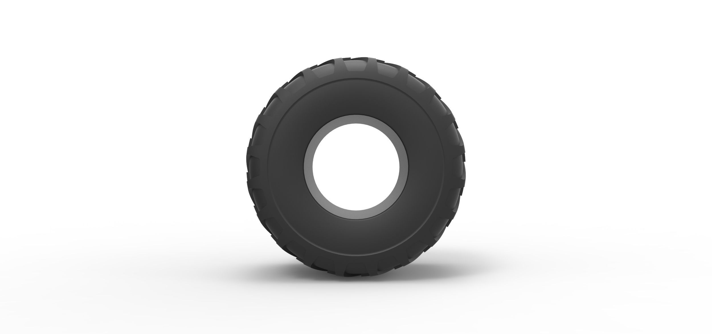 Monster Jam tire 23 Scale 1 to 25 3D print model_4