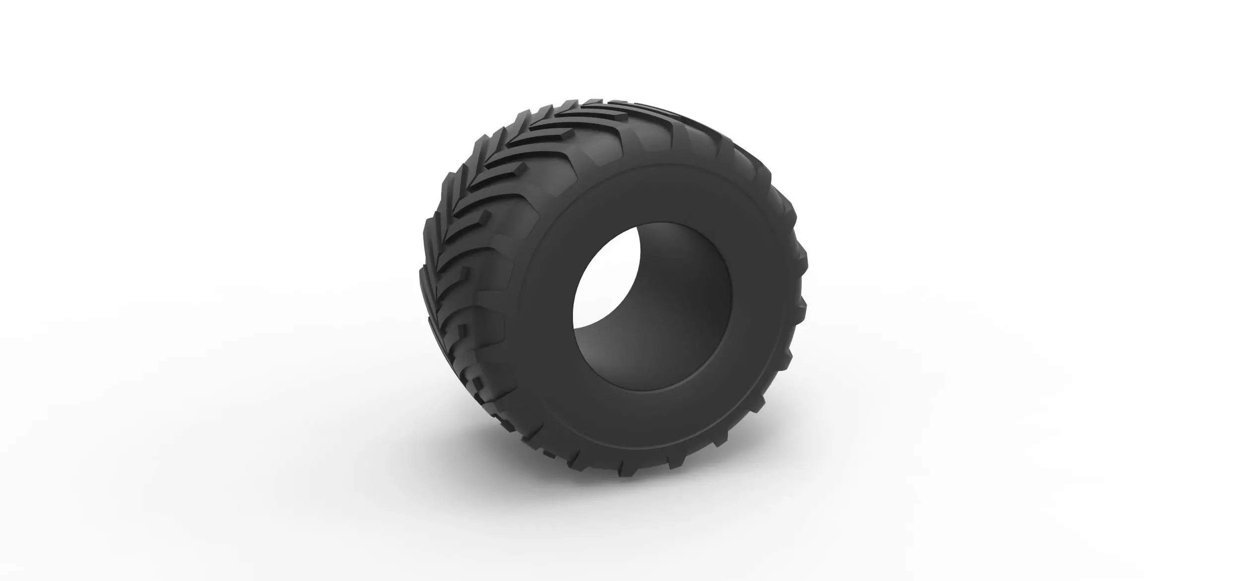 Monster Jam tire 23 Scale 1 to 25 3D print model_0