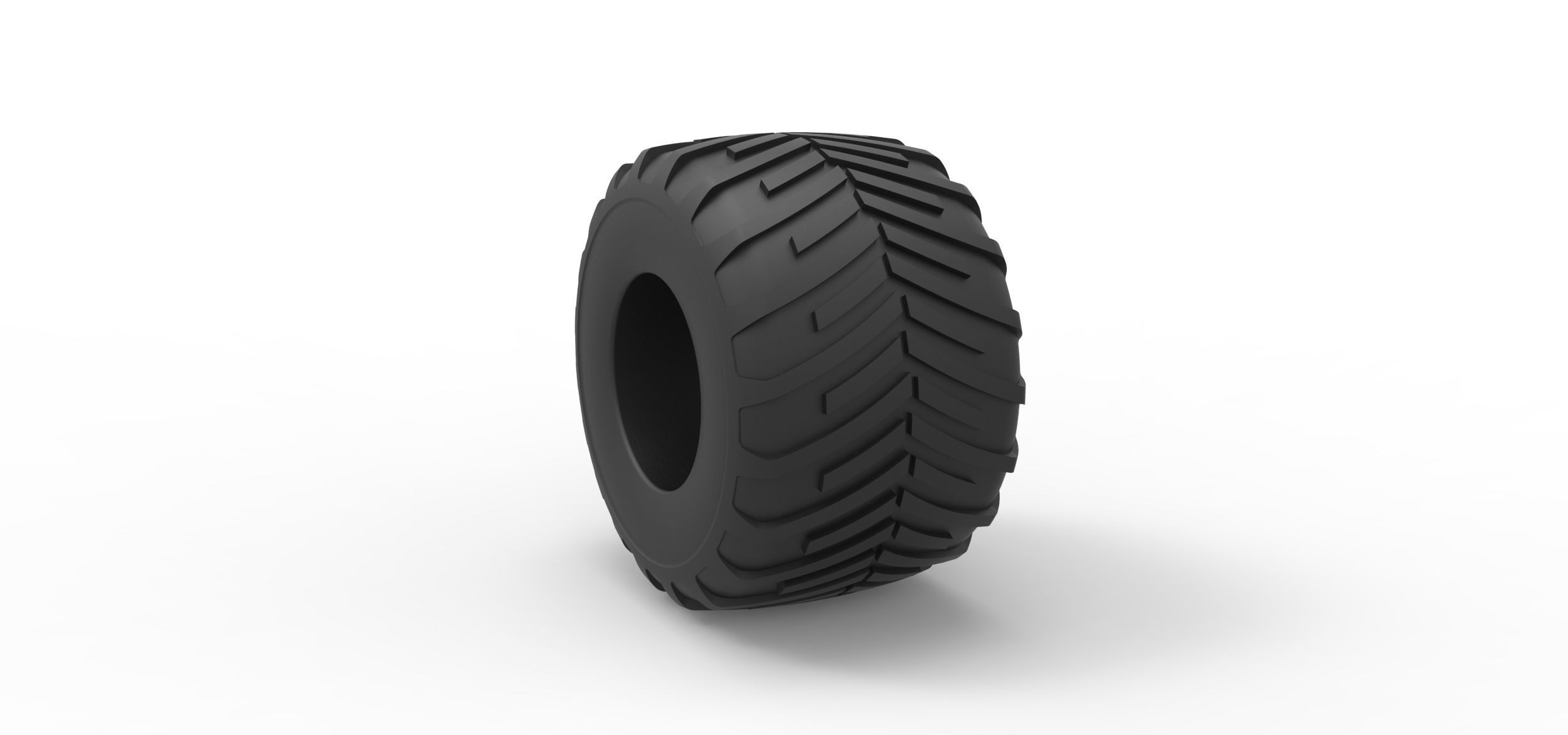 Monster Jam tire 23 Scale 1 to 25 3D print model_7