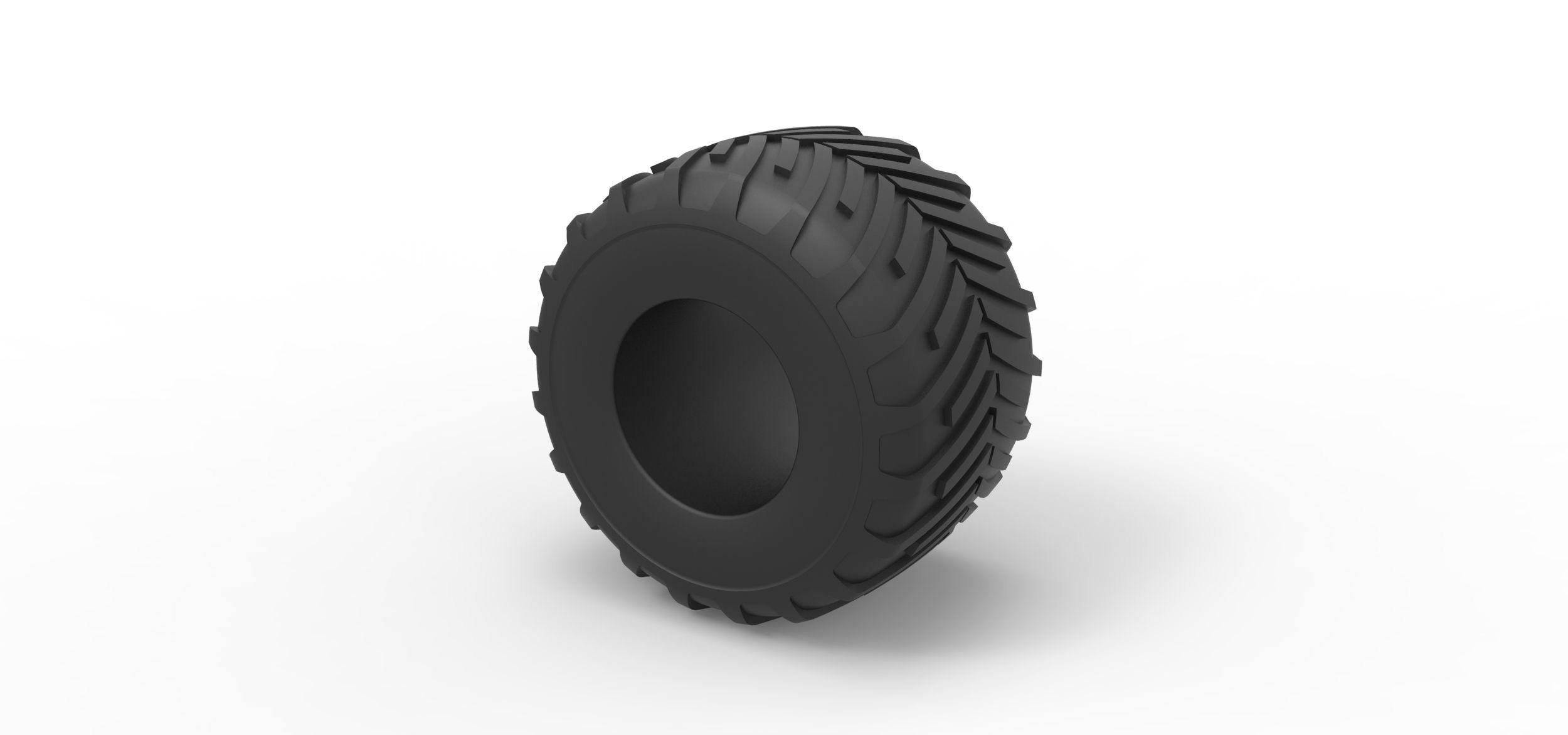 Monster Jam tire 23 Scale 1 to 25 3D print model_6
