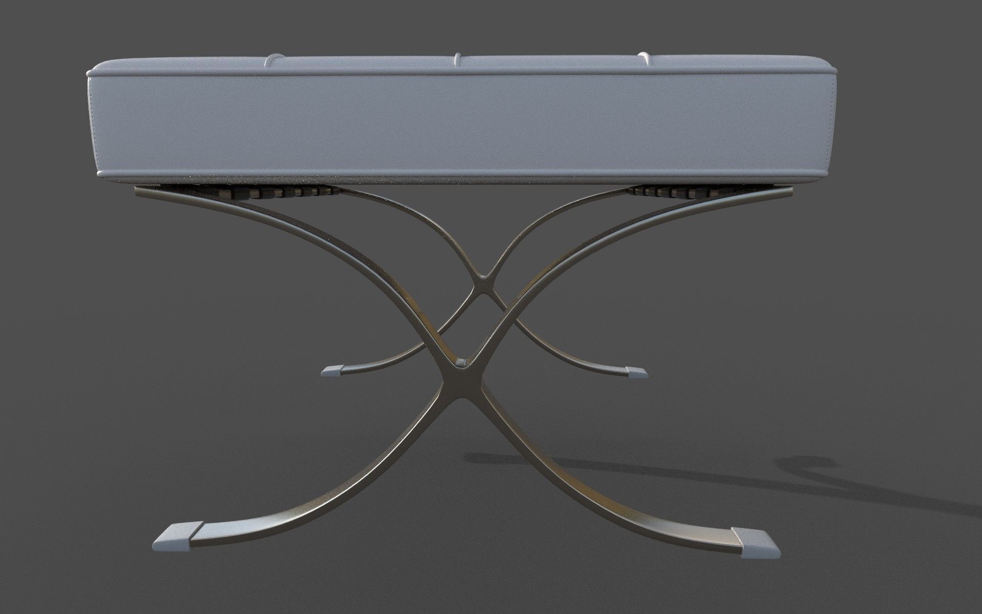 Cushion Stool Low-poly 3D model_5