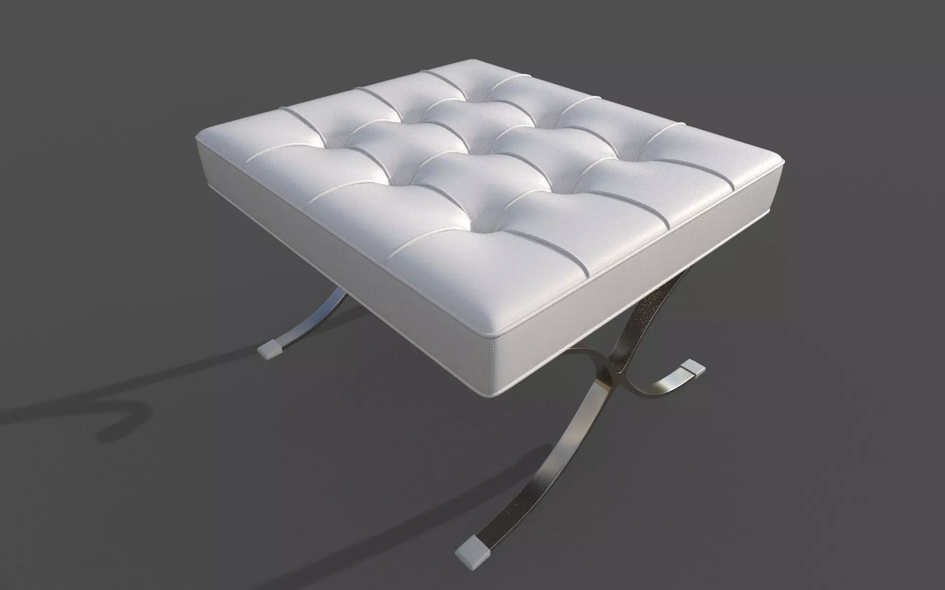 Cushion Stool Low-poly 3D model_0