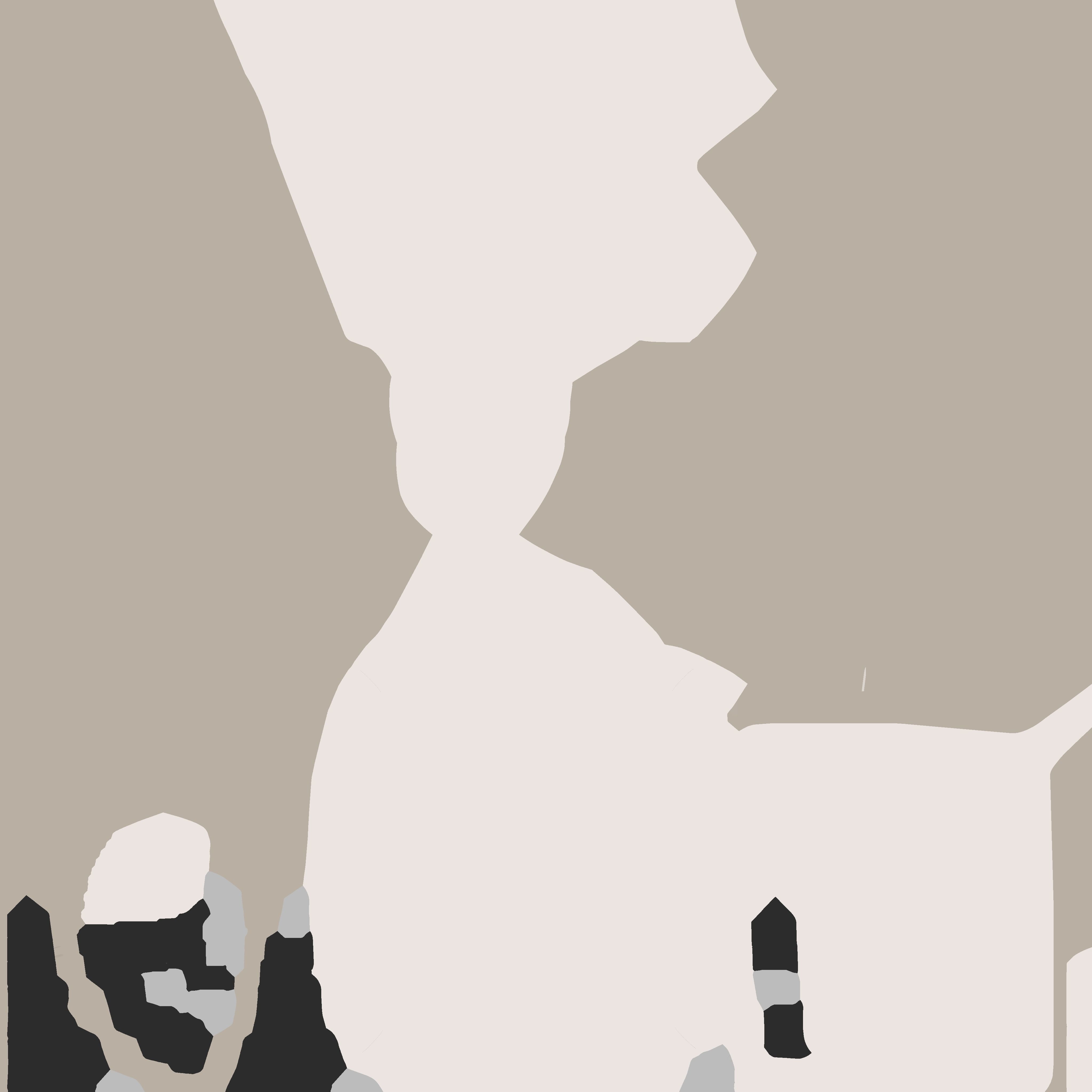 Cushion Stool Low-poly 3D model_6