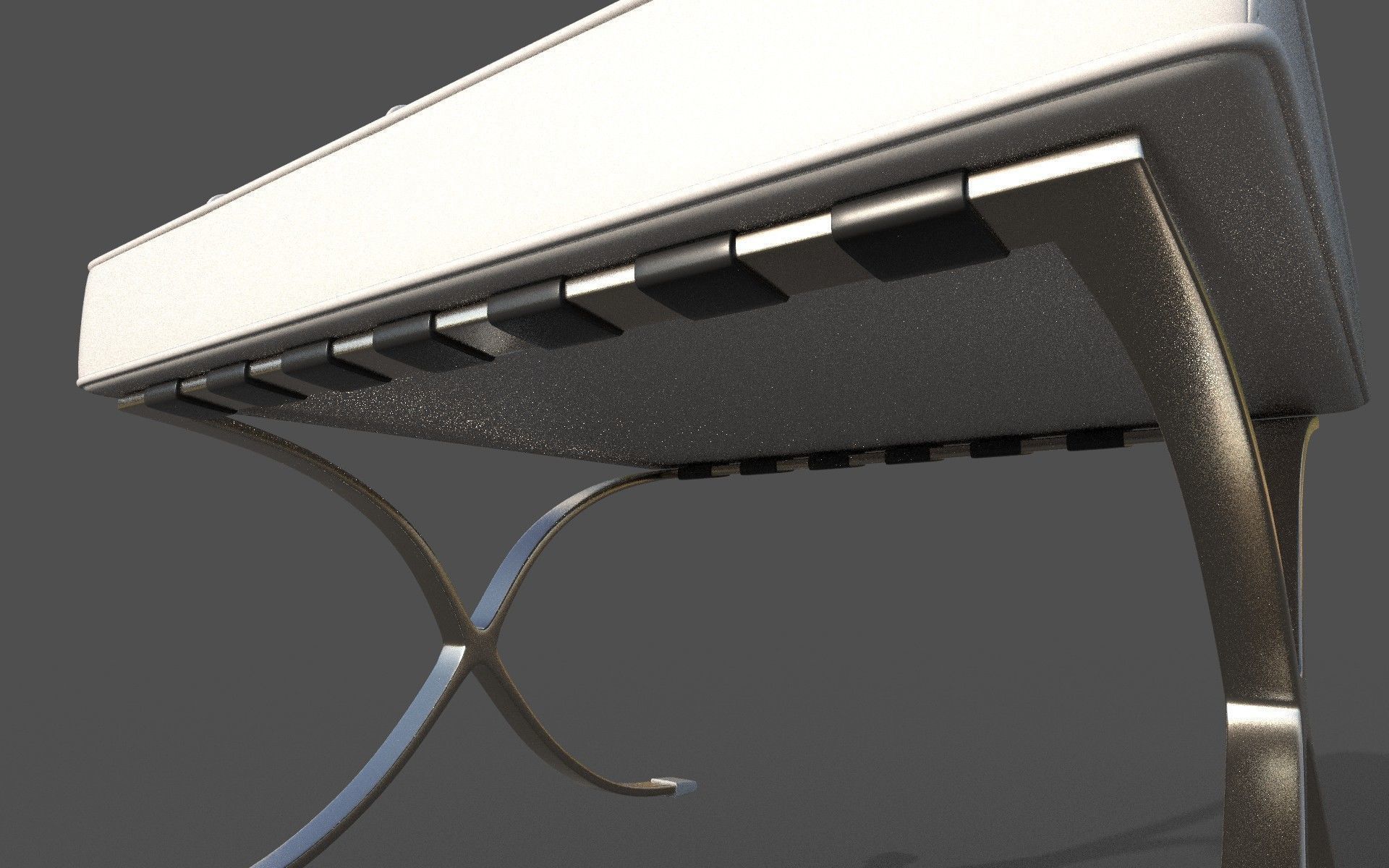 Cushion Stool Low-poly 3D model_4