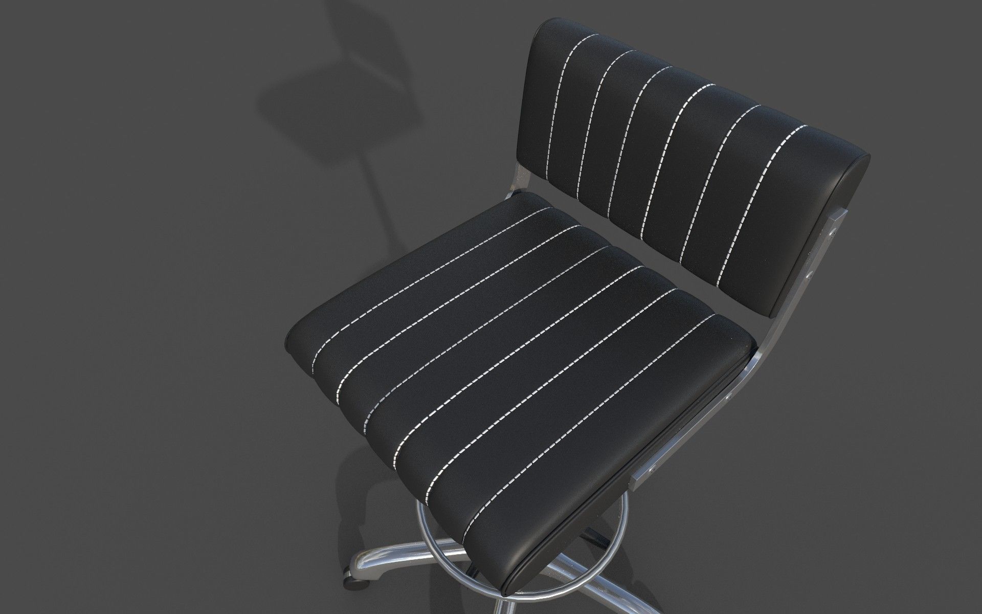 Office Chair Low-poly 3D model_4