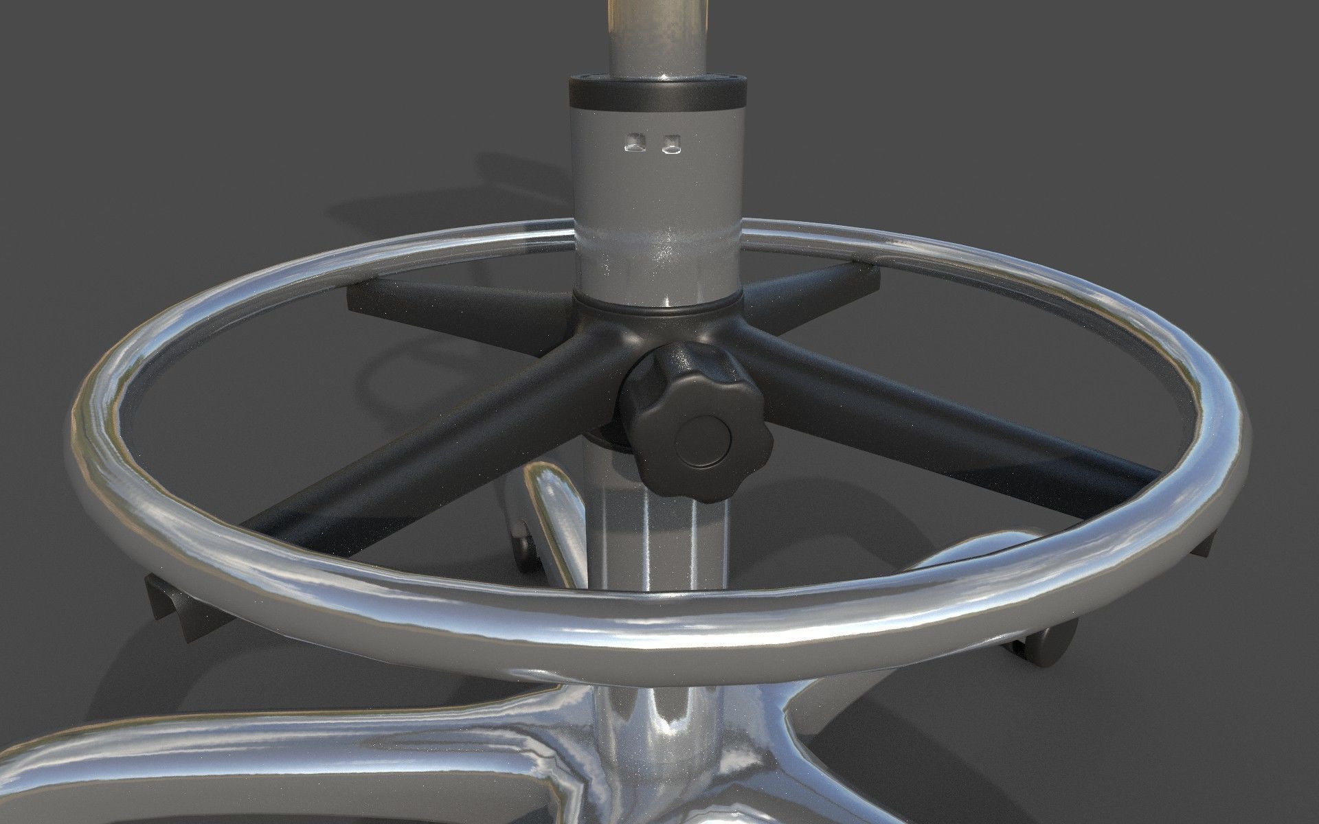 Office Chair Low-poly 3D model_3