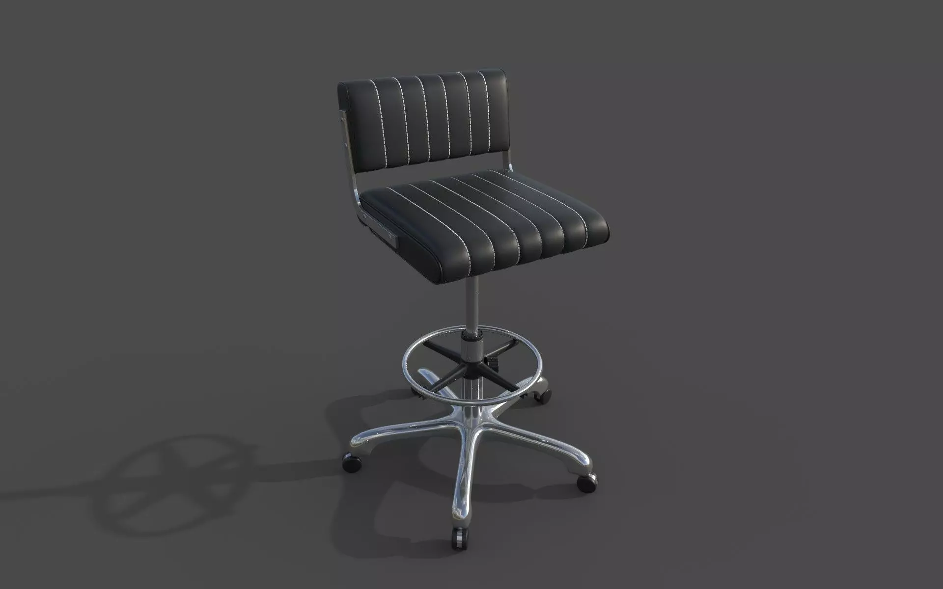 Office Chair Low-poly 3D model_0