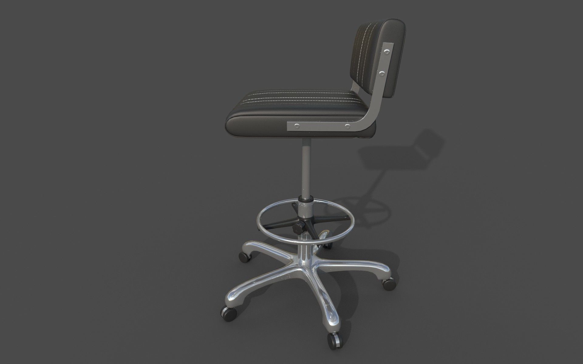Office Chair Low-poly 3D model_1