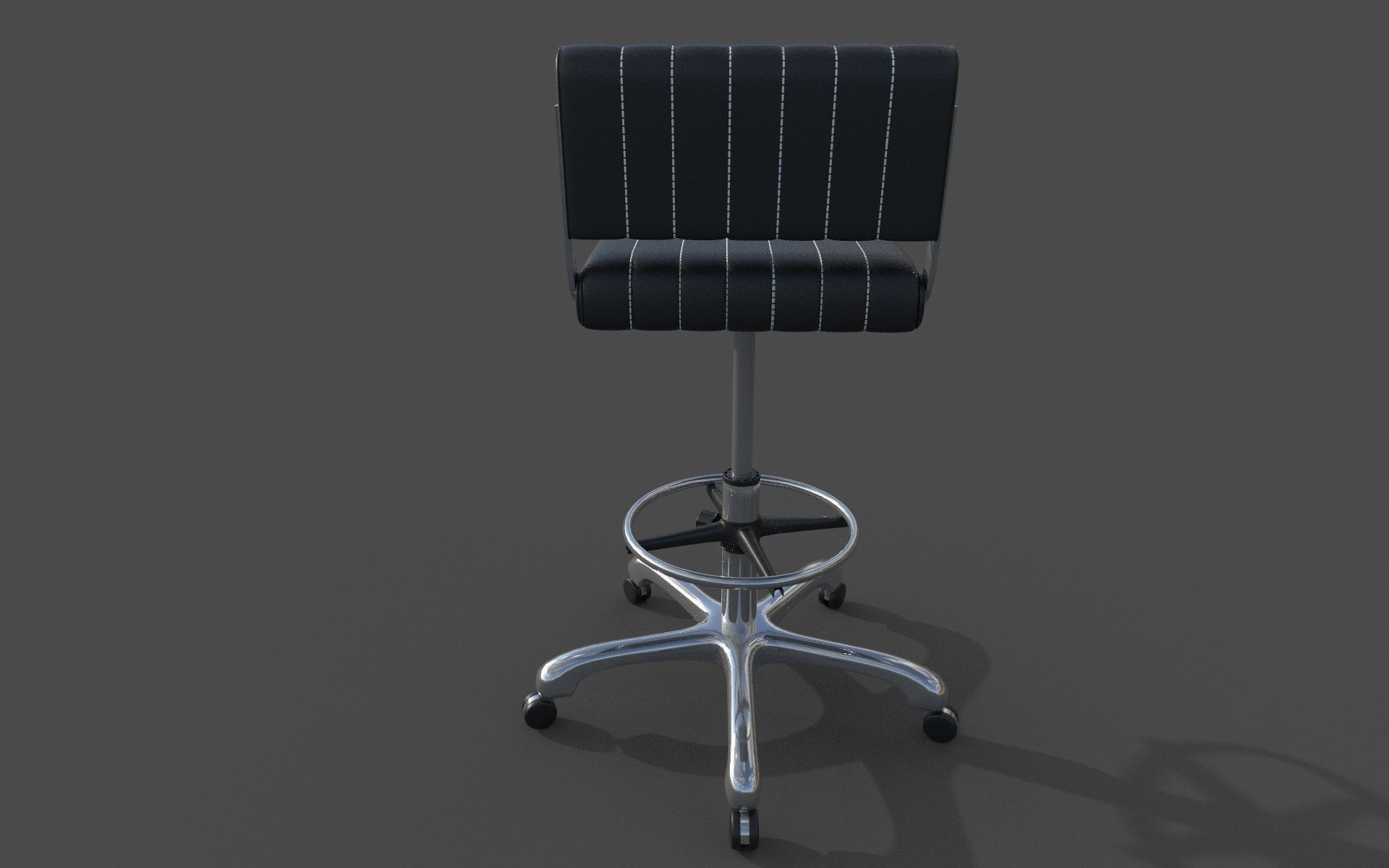 Office Chair Low-poly 3D model_2
