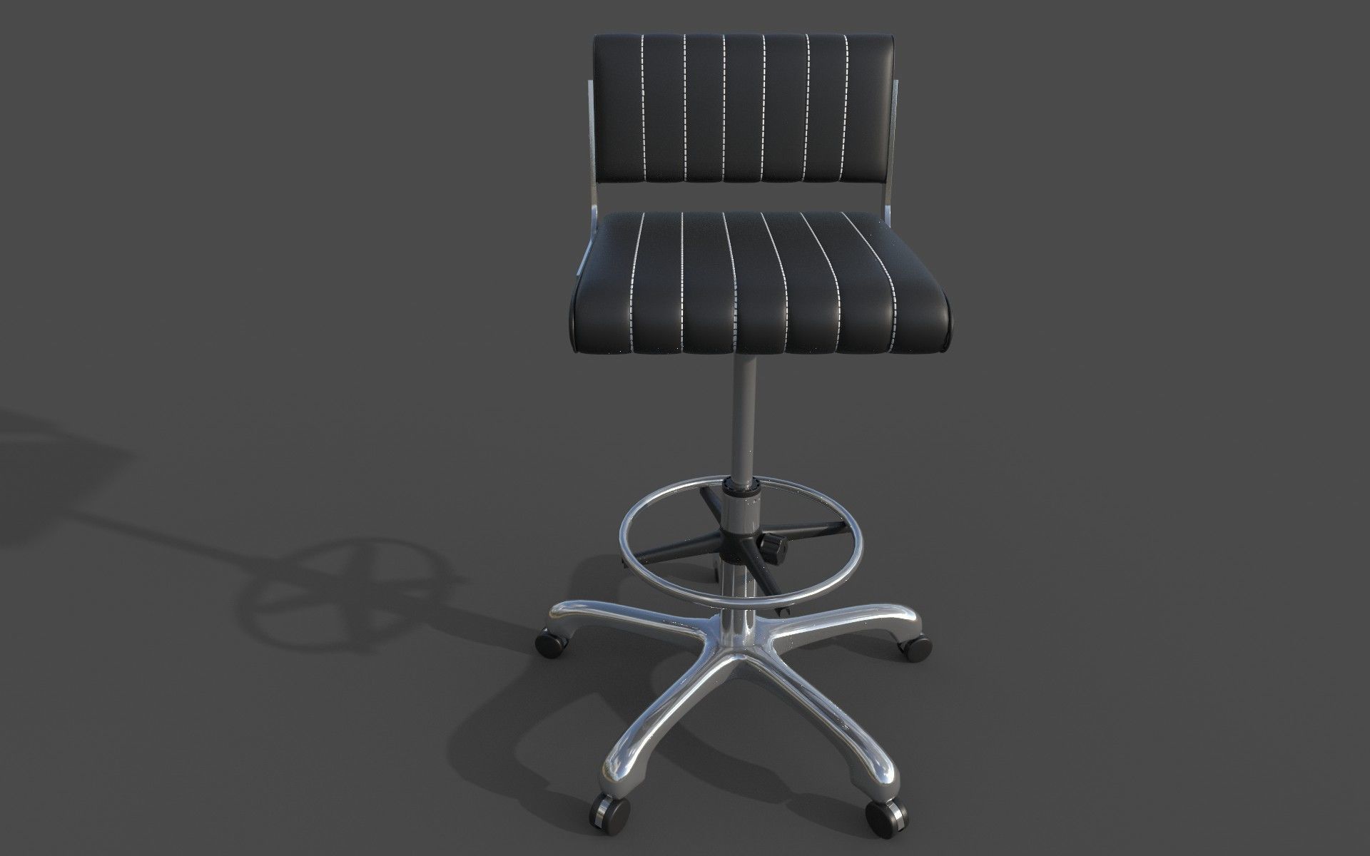 Office Chair Low-poly 3D model_6