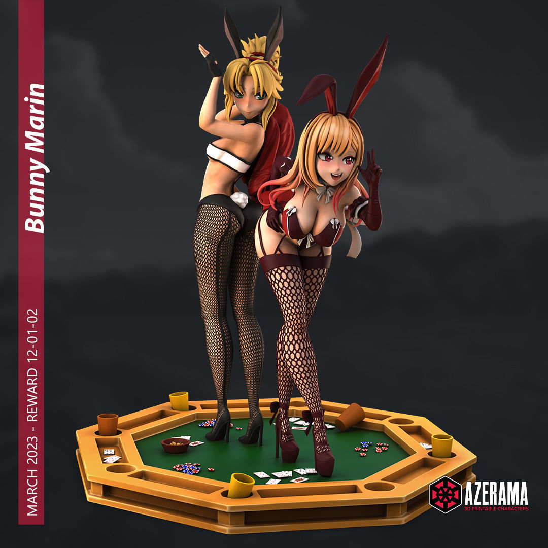 MARIN BUNNYGIRL STL READY FOR 3D PRINTING 3D print model_5