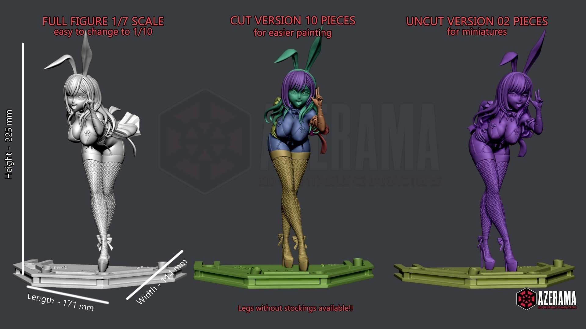 MARIN BUNNYGIRL STL READY FOR 3D PRINTING 3D print model_2