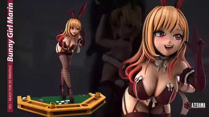 MARIN BUNNYGIRL STL READY FOR 3D PRINTING 3D print model