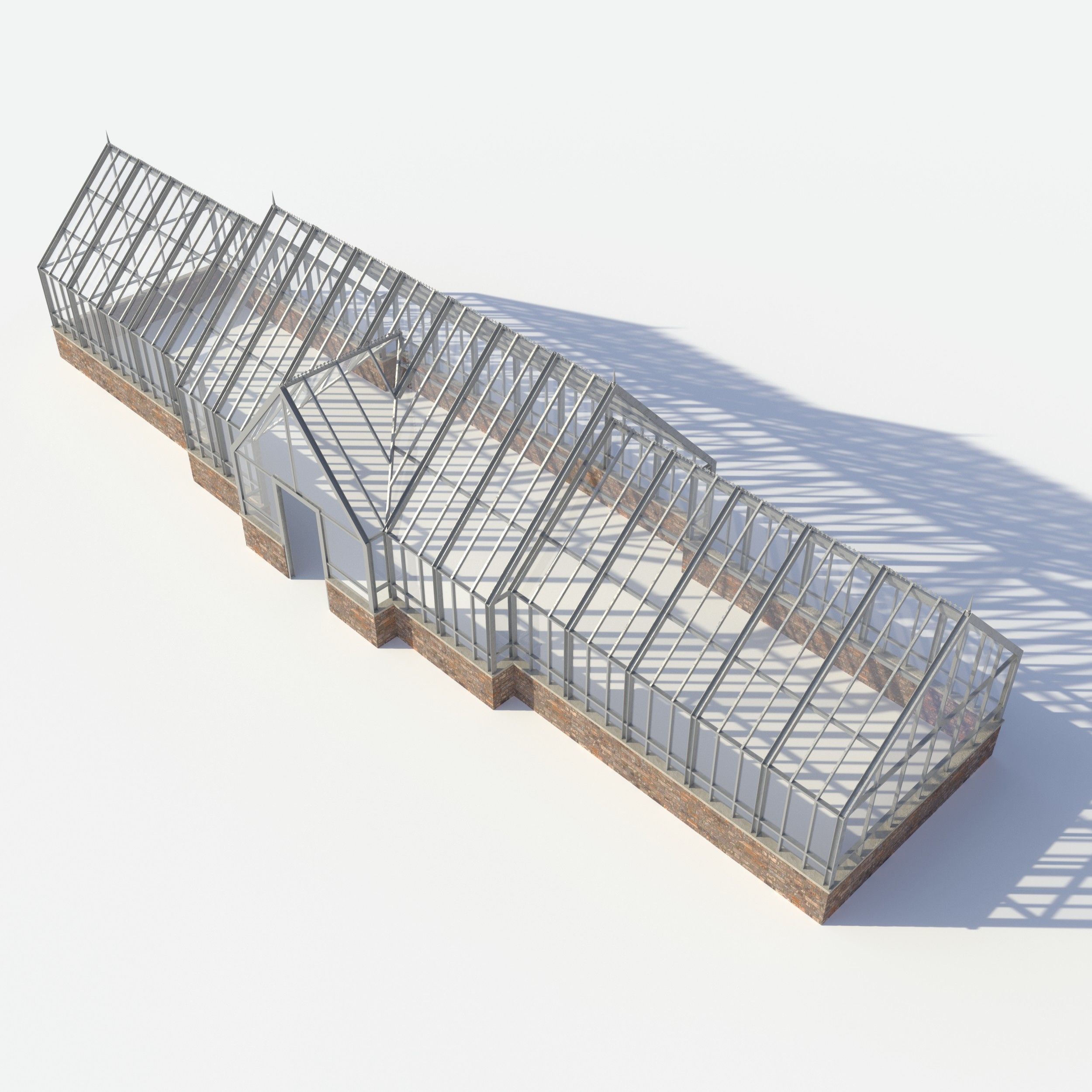 Glasshouse greenhouse hothouse 3D model_5