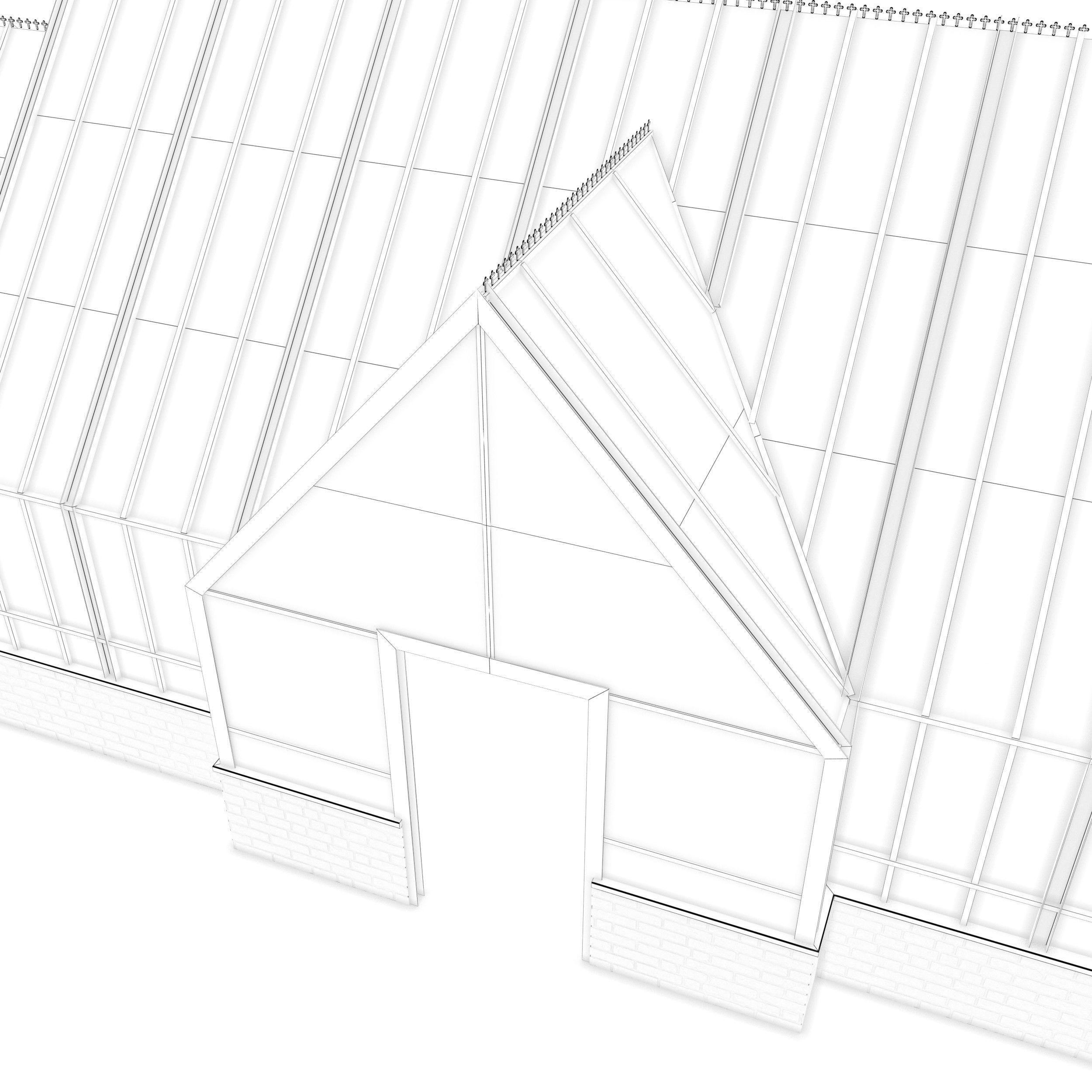 Glasshouse greenhouse hothouse 3D model_13