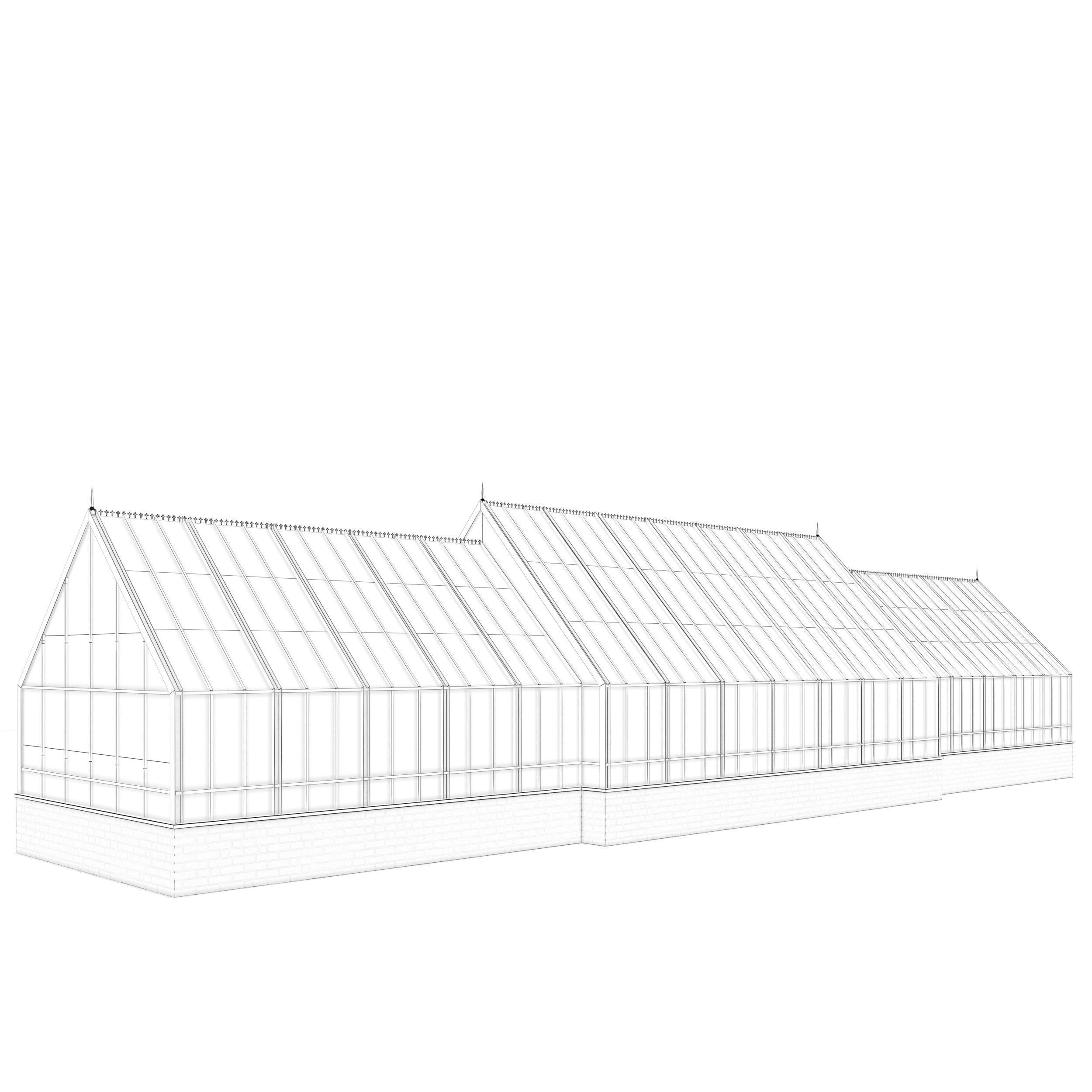 Glasshouse greenhouse hothouse 3D model_11
