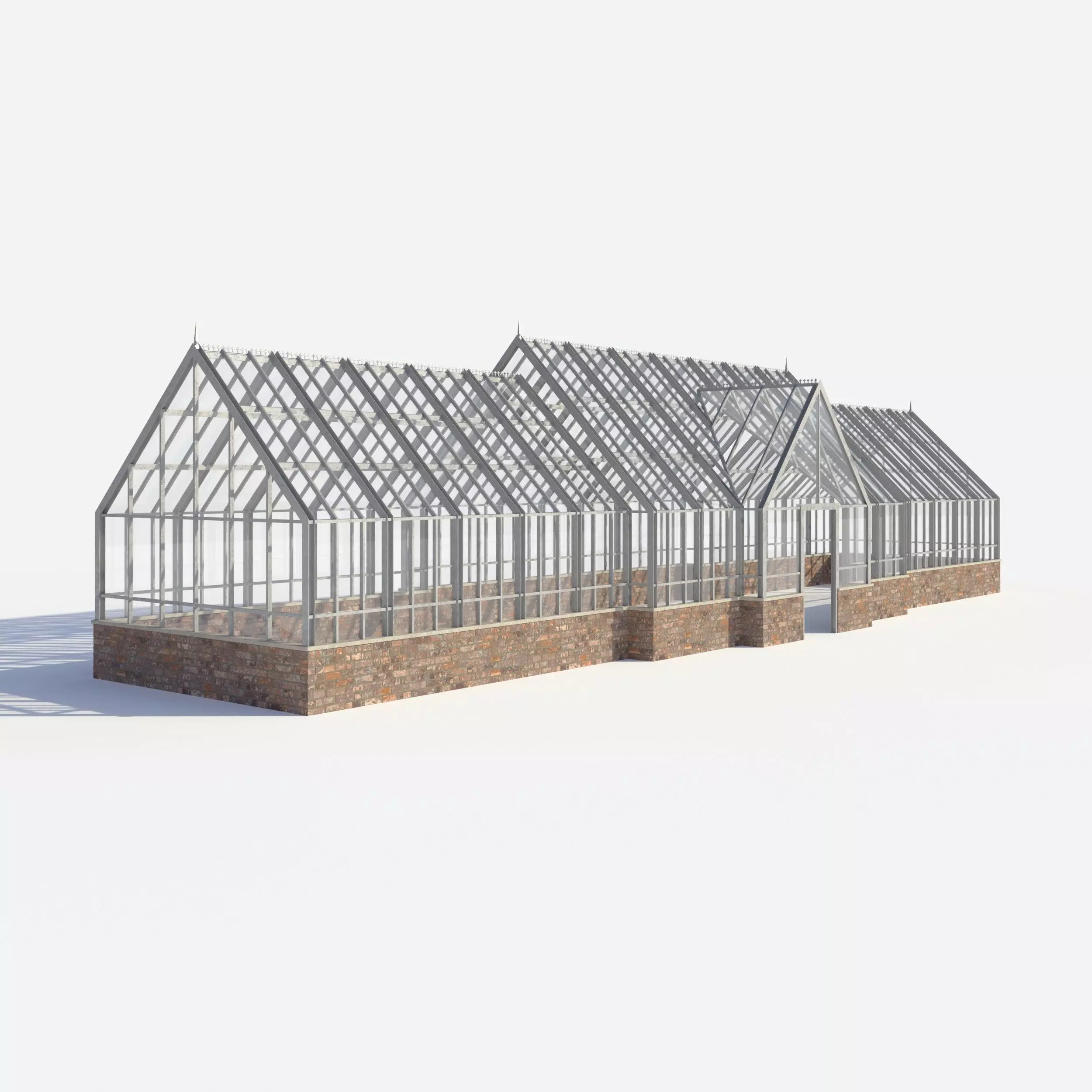 Glasshouse greenhouse hothouse 3D model_0