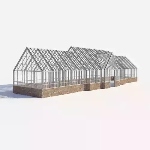 Glasshouse greenhouse hothouse 3D model