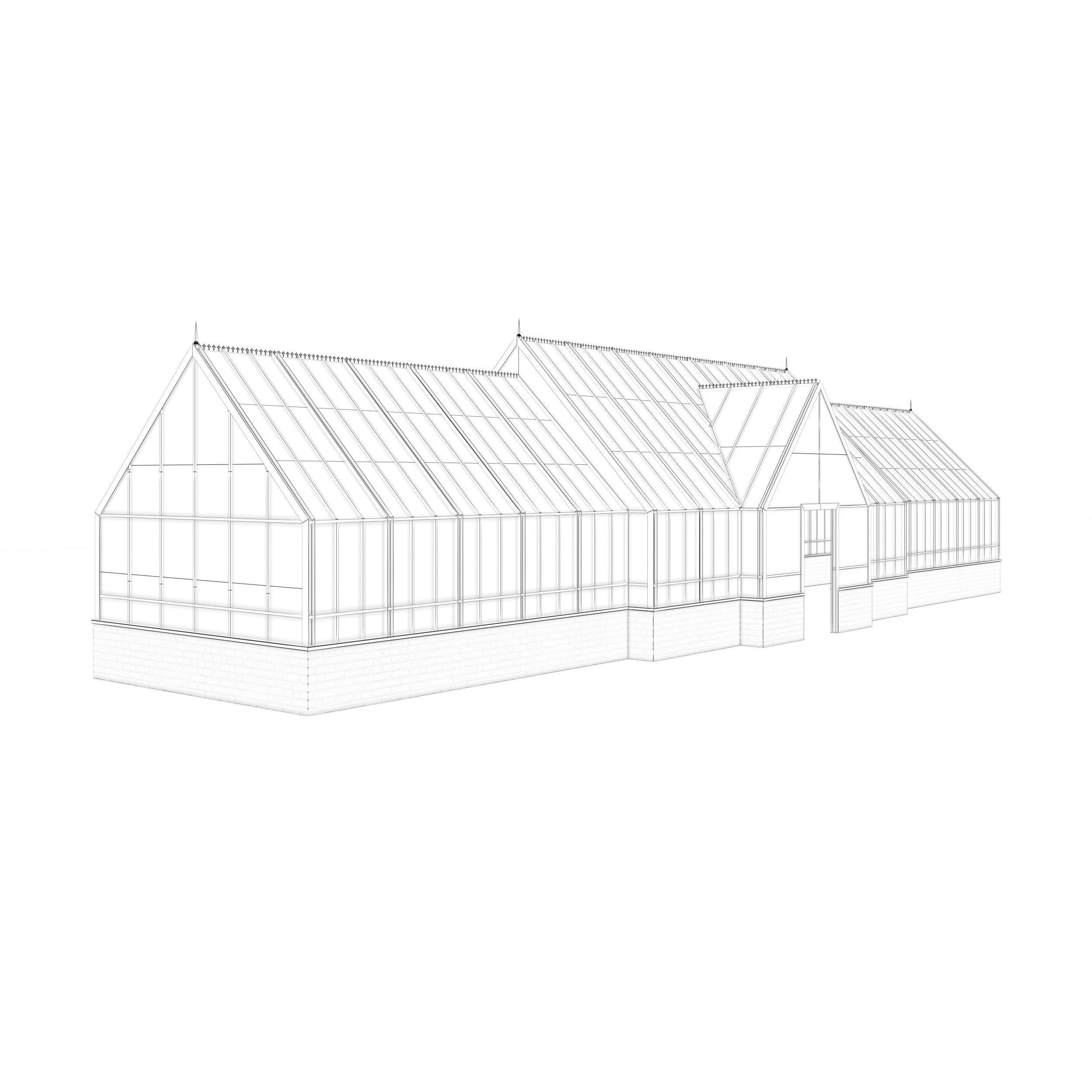 Glasshouse greenhouse hothouse 3D model_7