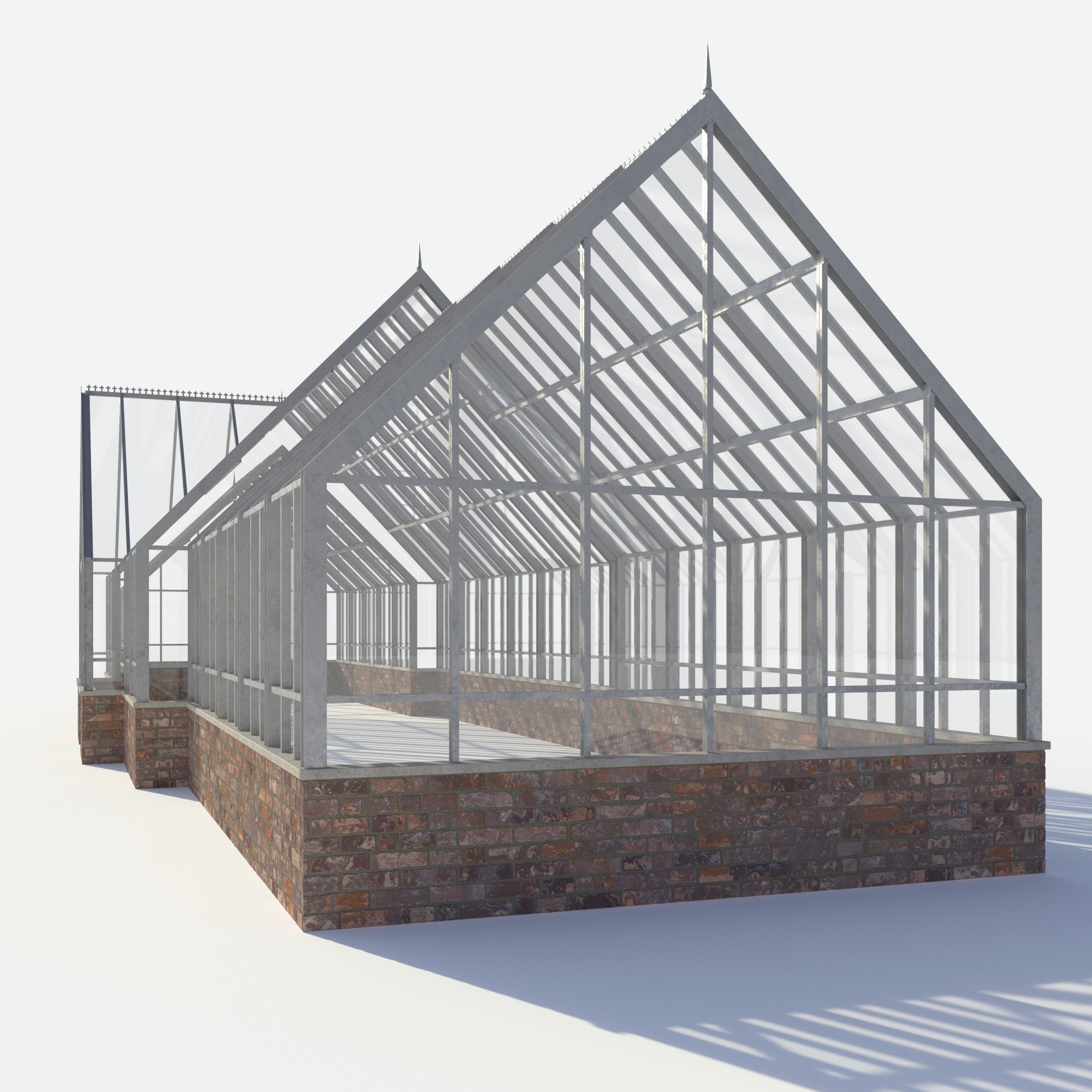 Glasshouse greenhouse hothouse 3D model_3