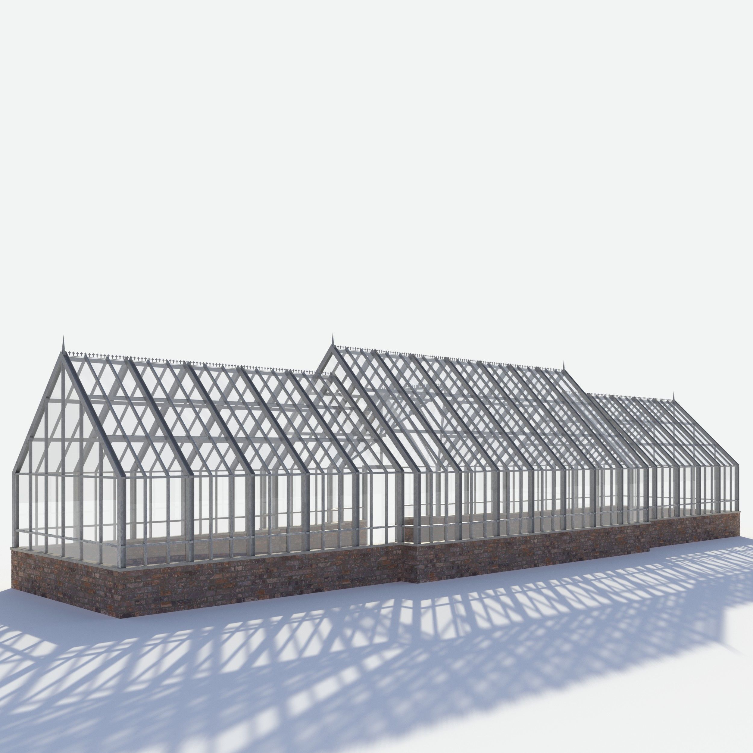 Glasshouse greenhouse hothouse 3D model_4