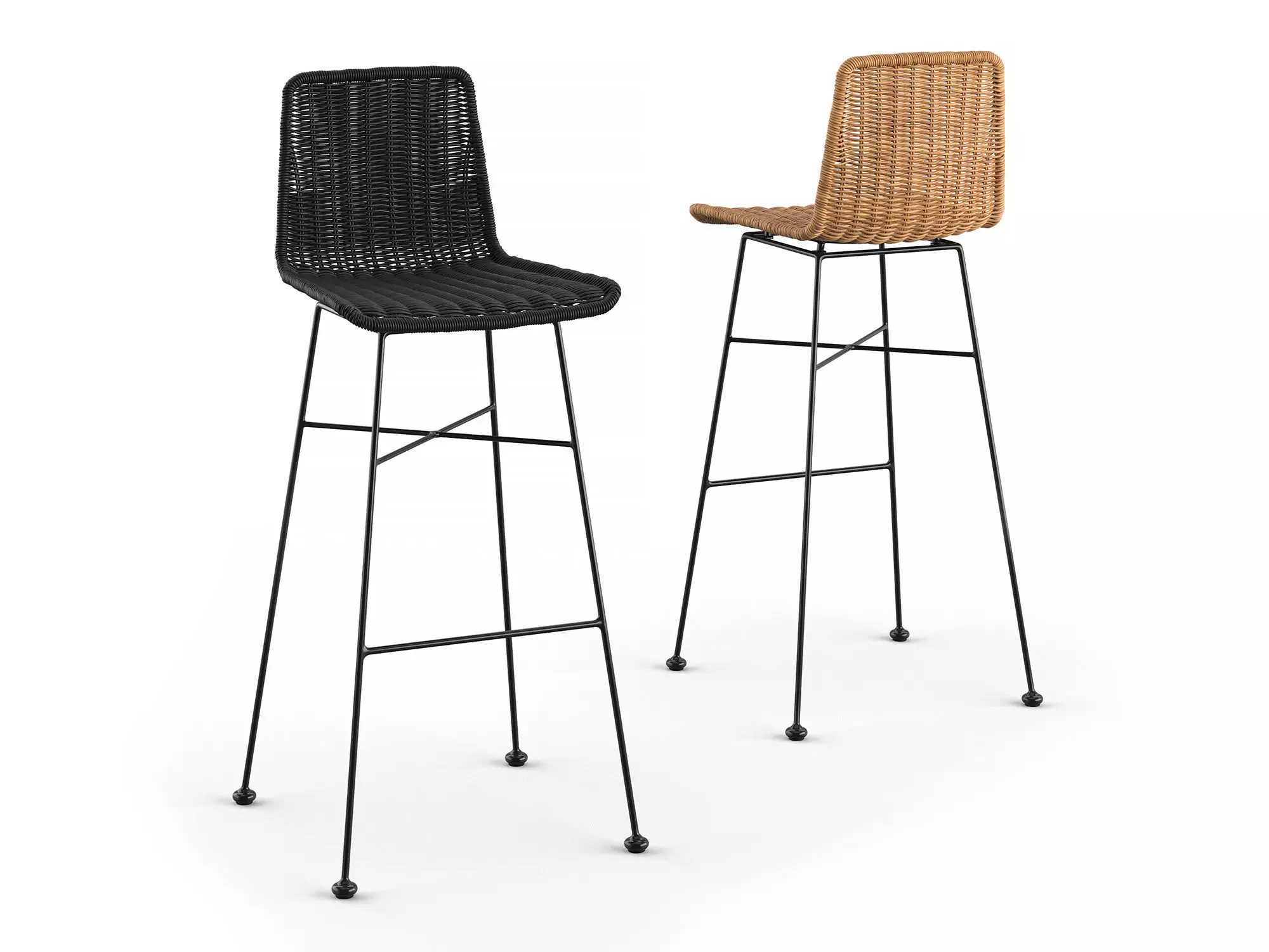 Mandya Barchair RendezVousDeco High 76cm Seat 3D model