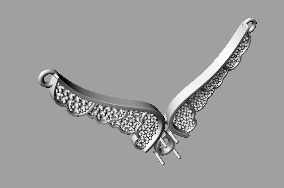 Diamond Wings Necklace 3D print model_19